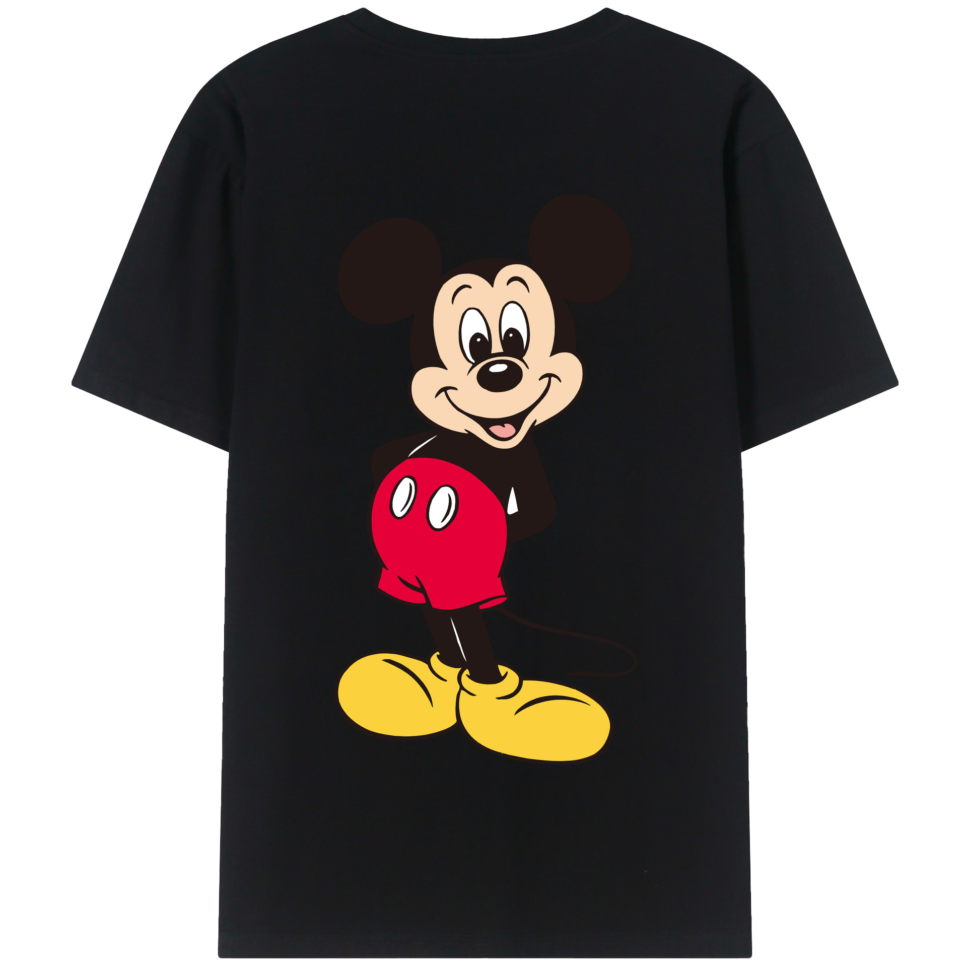 （画像用） ミッキーマウス Mickey Mouse 綿100％半袖Tシャツ（背面プリント）