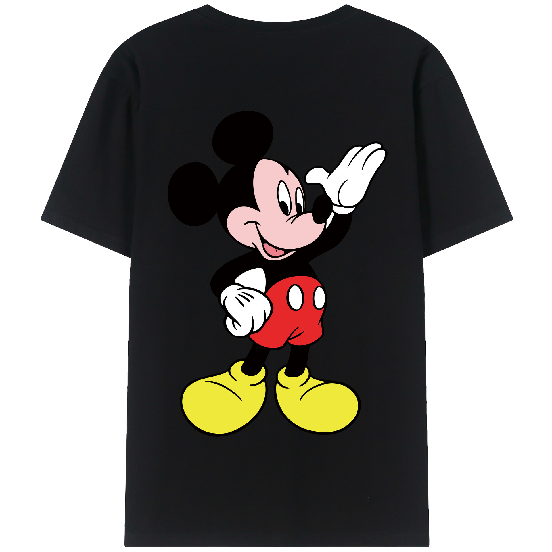 （画像用） ミッキーマウス Mickey Mouse 綿100％半袖Tシャツ（背面プリント）