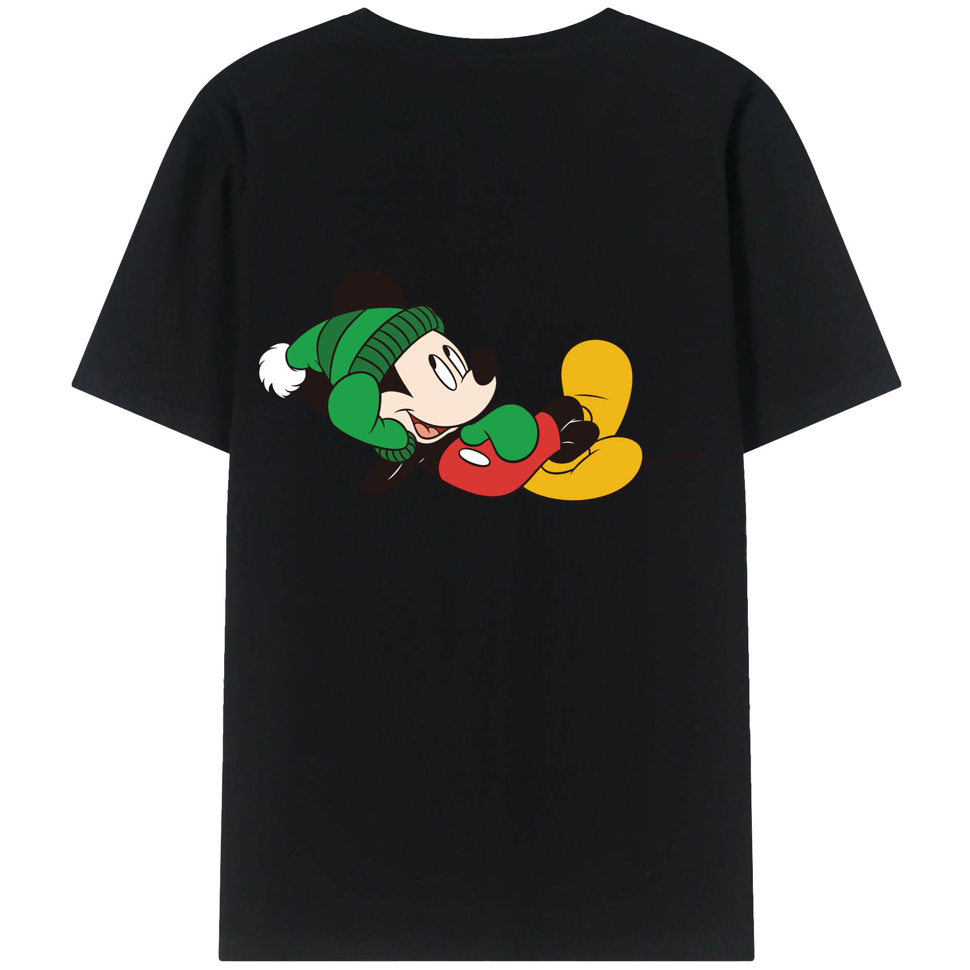 （画像用） ミッキーマウス Mickey Mouse 綿100％半袖Tシャツ（背面プリント）
