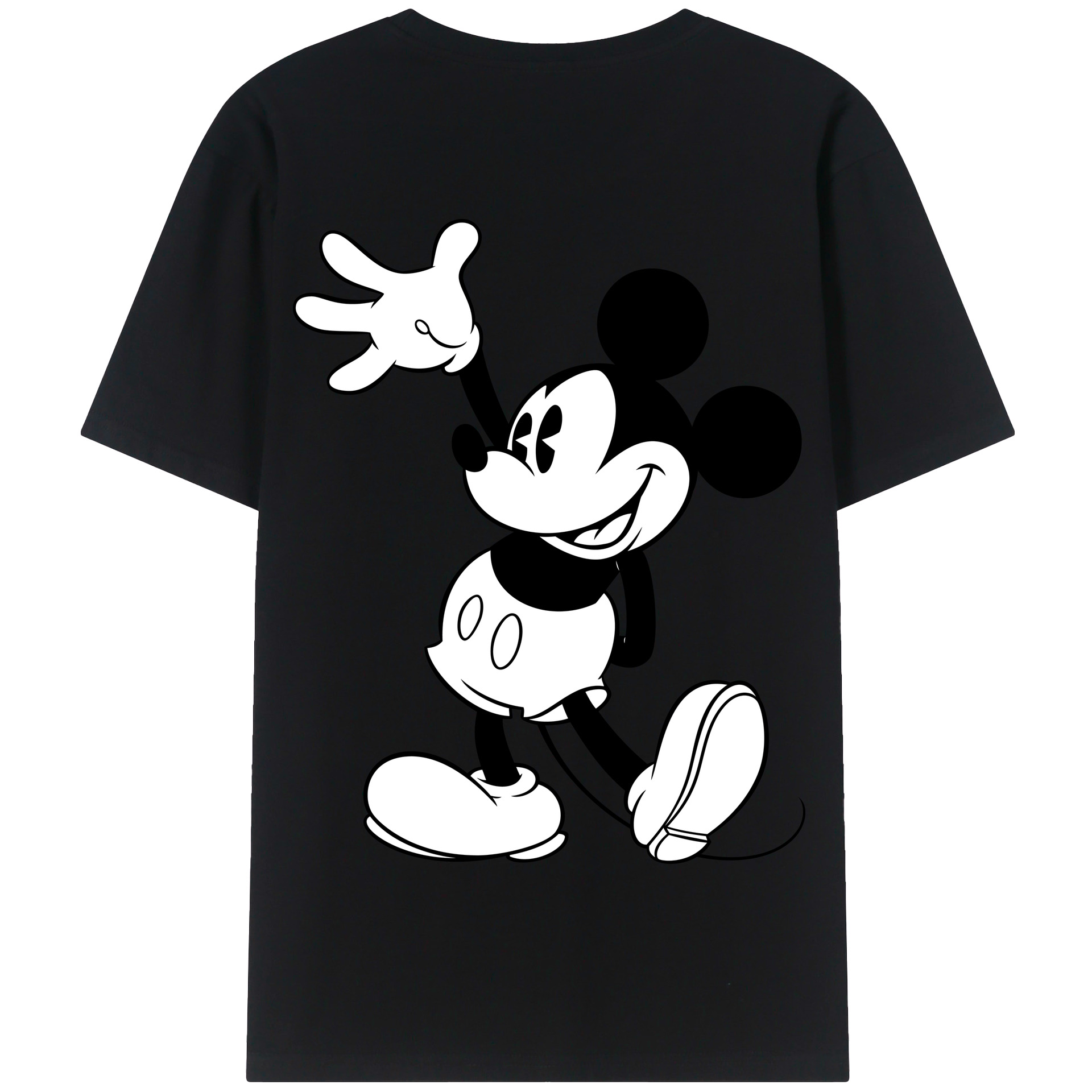 （画像用） ミッキーマウス Mickey Mouse 綿100％半袖Tシャツ（背面プリント）
