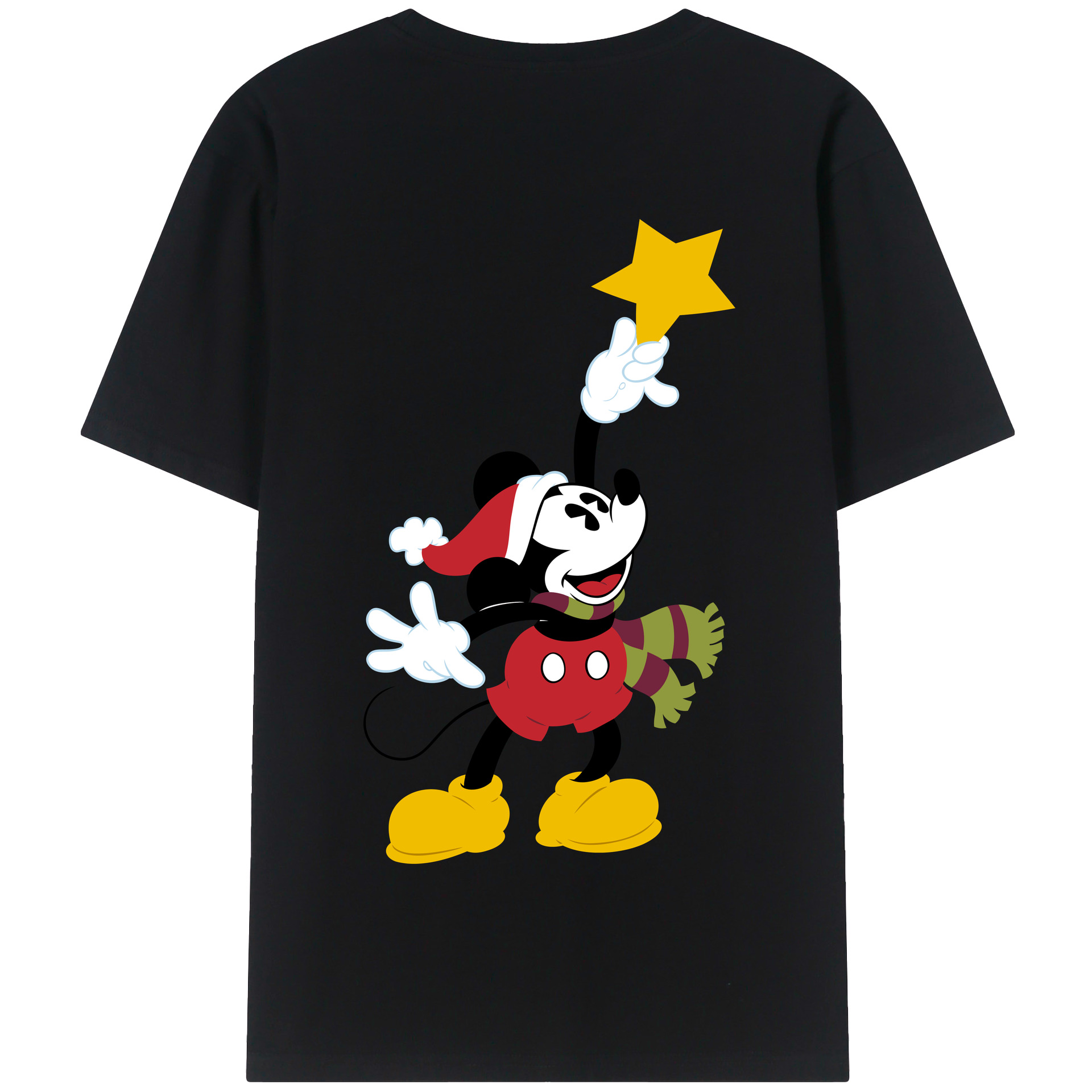 （画像用） ミッキーマウス Mickey Mouse 綿100％半袖Tシャツ（背面プリント）