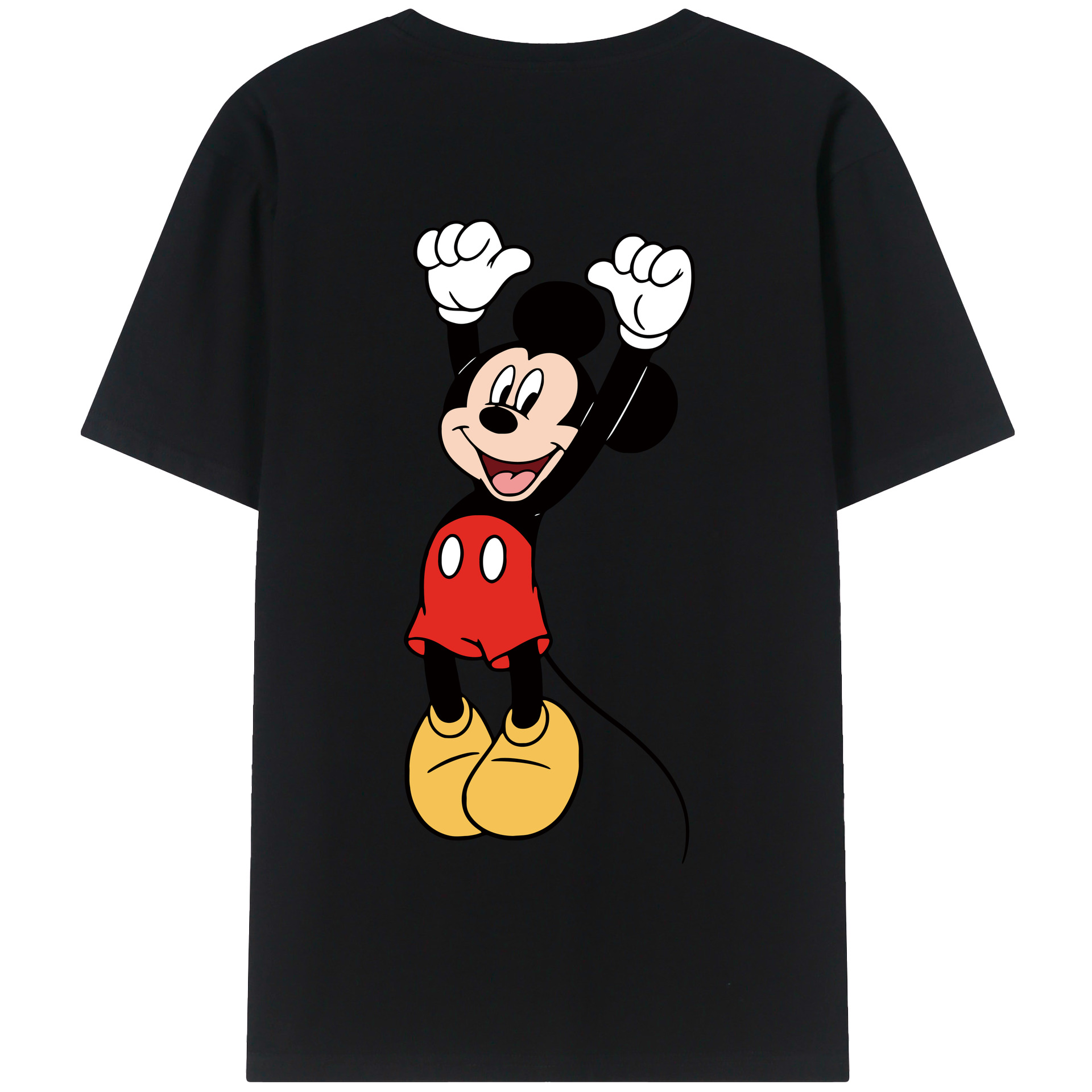 （画像用） ミッキーマウス Mickey Mouse 綿100％半袖Tシャツ（背面プリント）