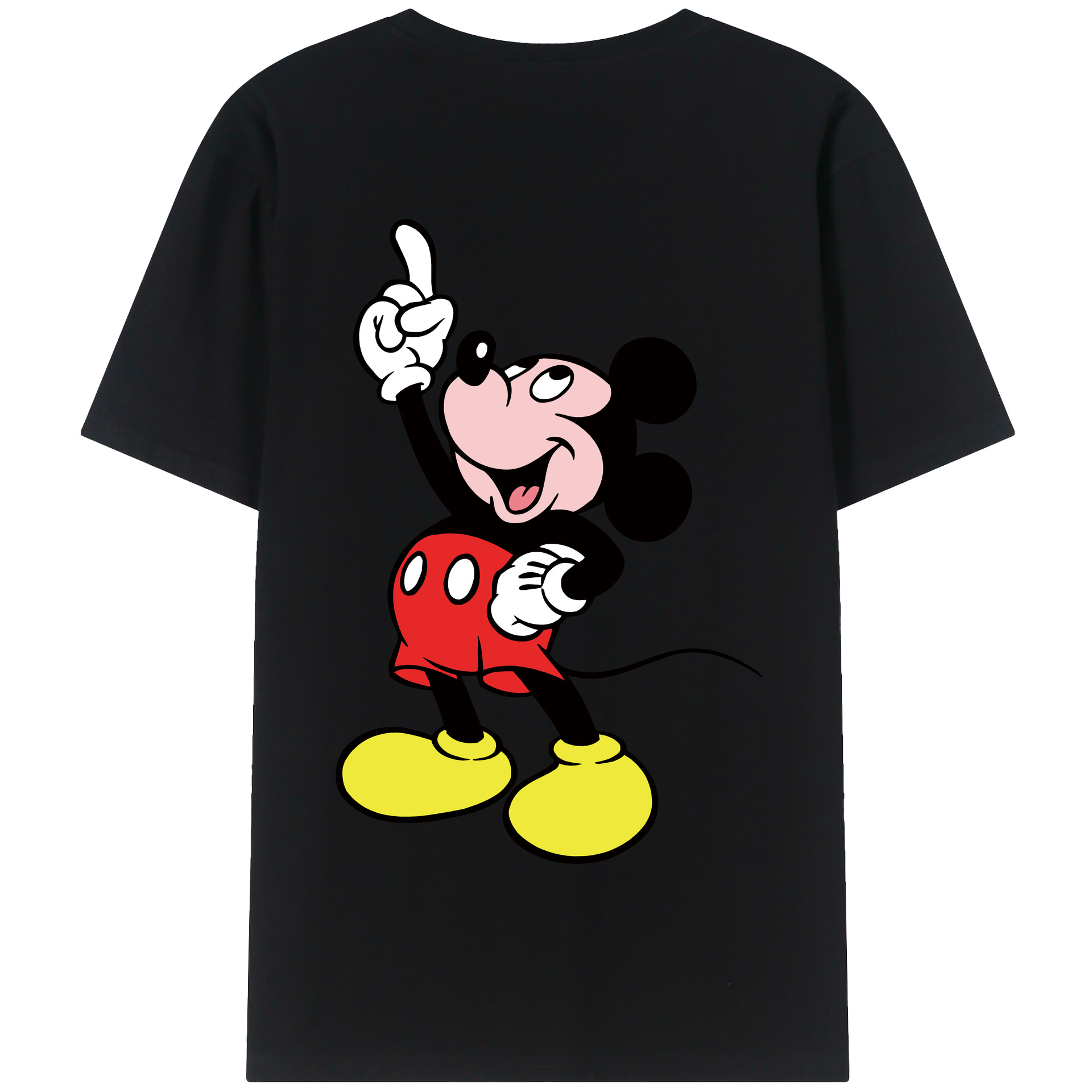 （画像用） ミッキーマウス Mickey Mouse 綿100％半袖Tシャツ（背面プリント）