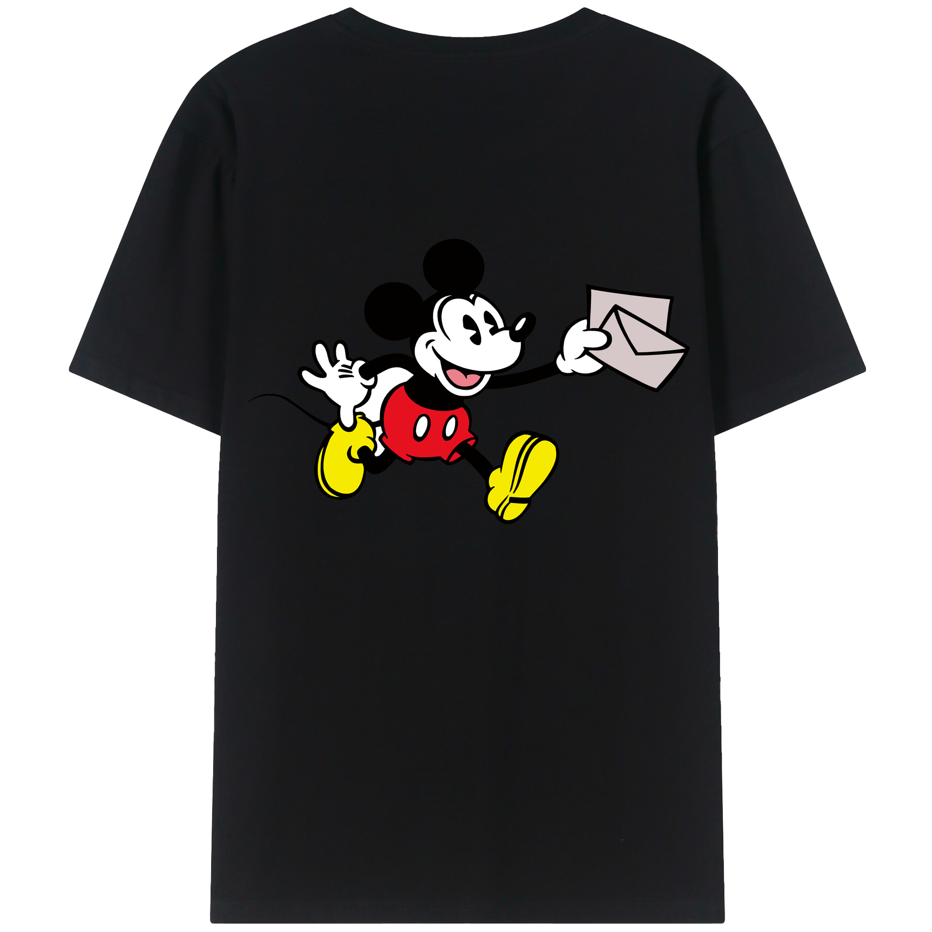 （画像用） ミッキーマウス Mickey Mouse 綿100％半袖Tシャツ（背面プリント）