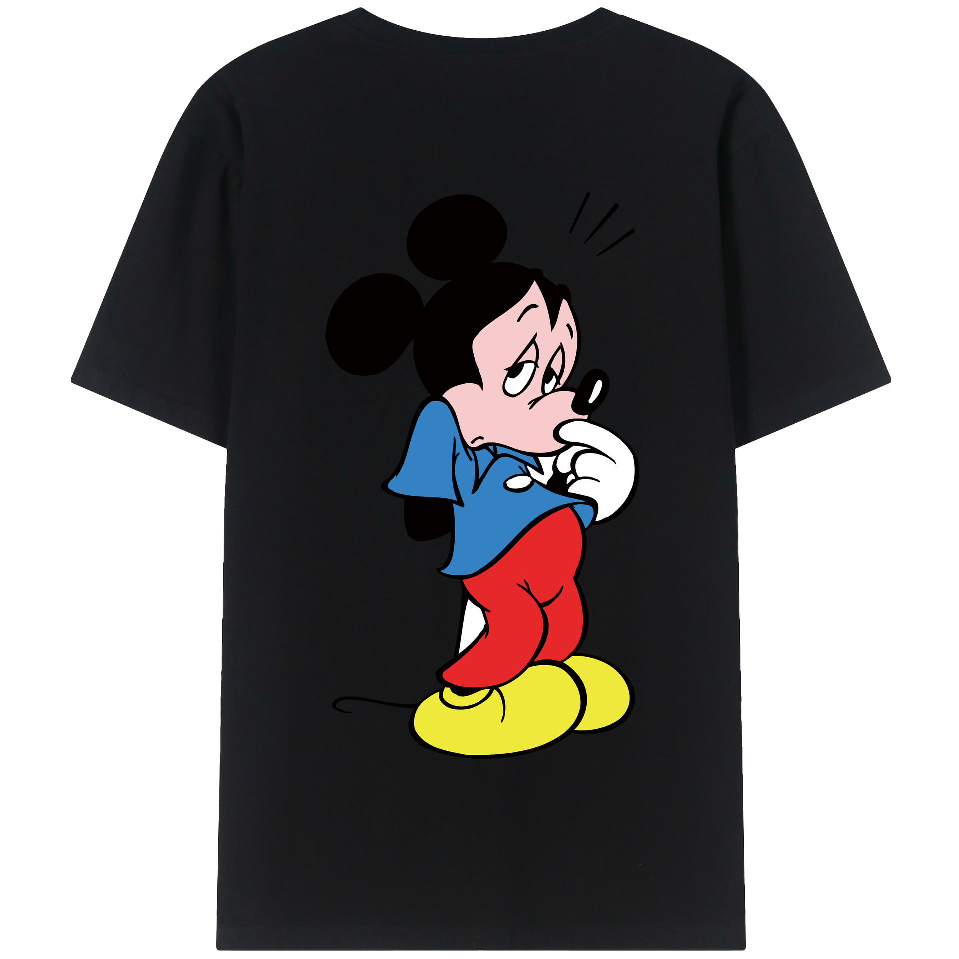 （画像用） ミッキーマウス Mickey Mouse 綿100％半袖Tシャツ（背面プリント）