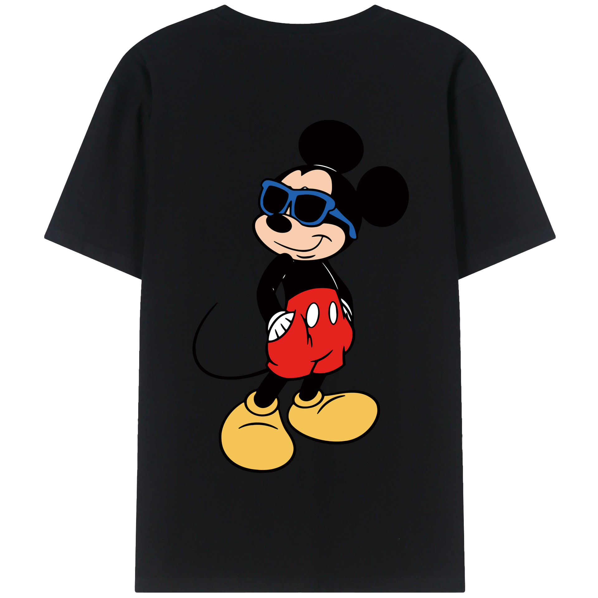 （画像用） ミッキーマウス Mickey Mouse 綿100％半袖Tシャツ（背面プリント）