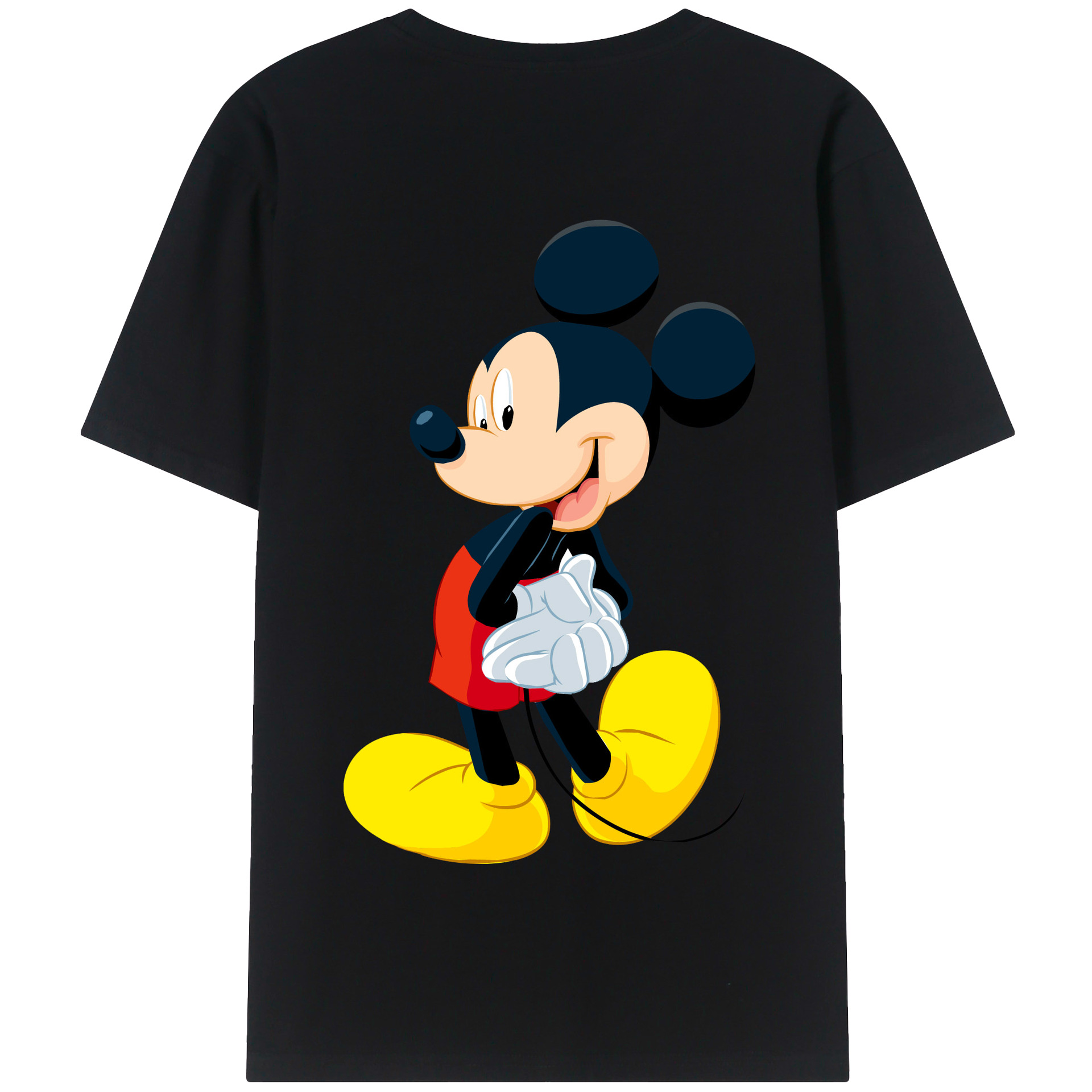 （画像用） ミッキーマウス Mickey Mouse 綿100％半袖Tシャツ（背面プリント）