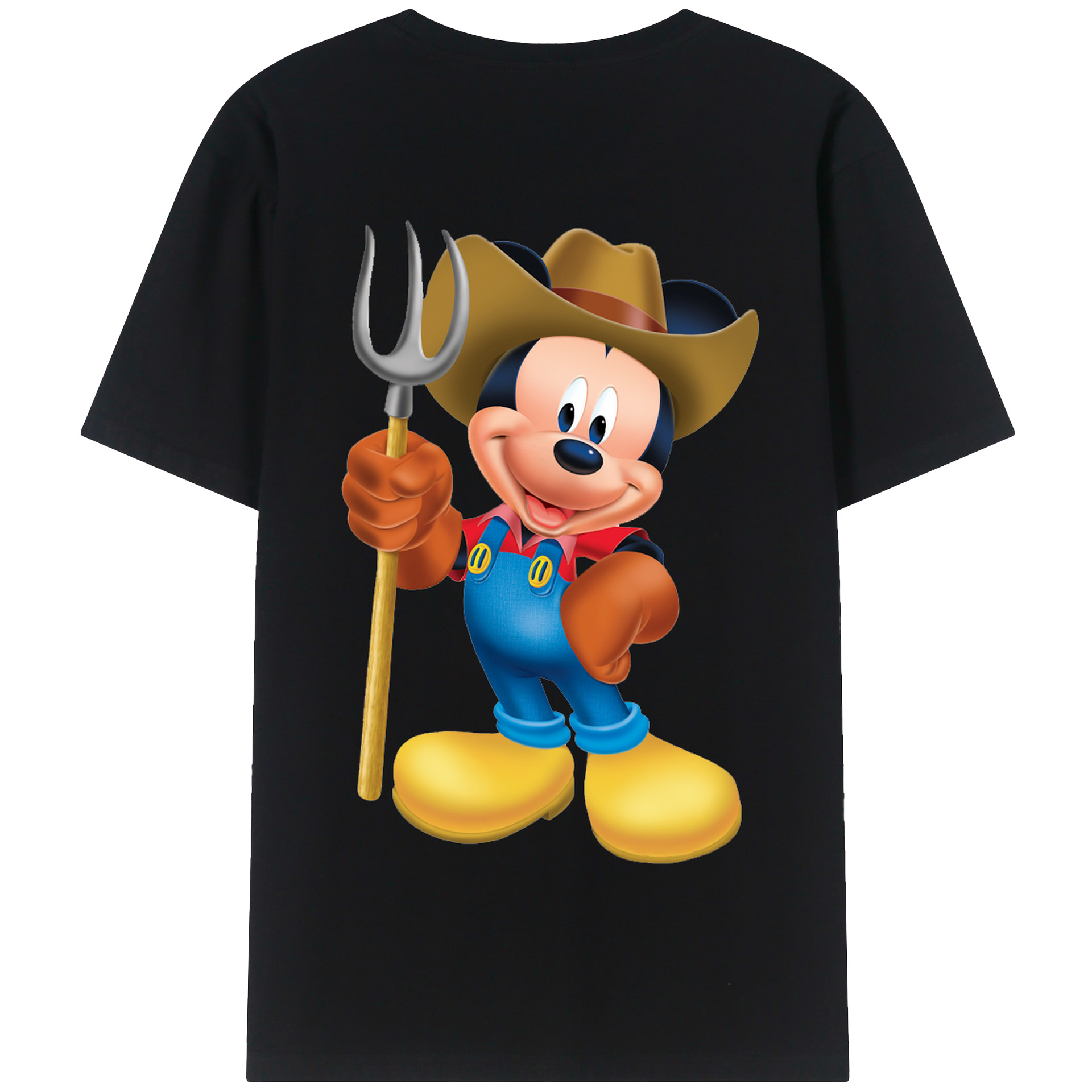（画像用） ミッキーマウス Mickey Mouse 綿100％半袖Tシャツ（背面プリント）