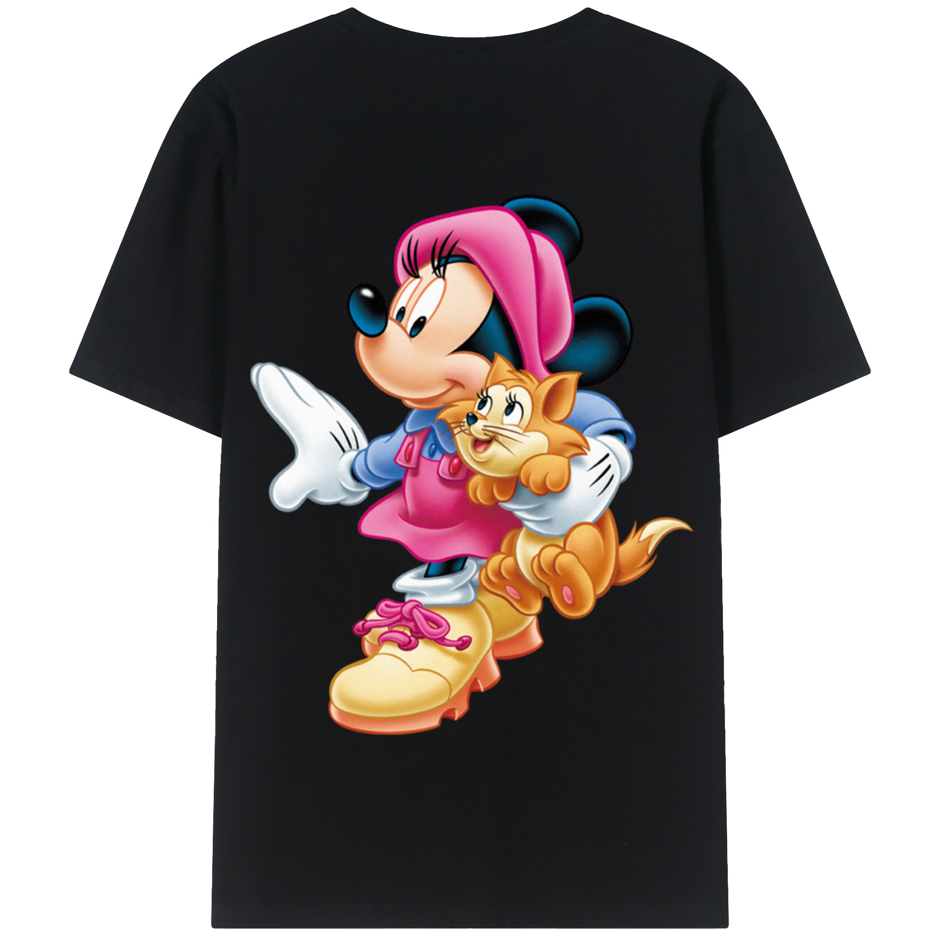（画像用） ミッキーマウス Mickey Mouse 綿100％半袖Tシャツ（背面プリント）