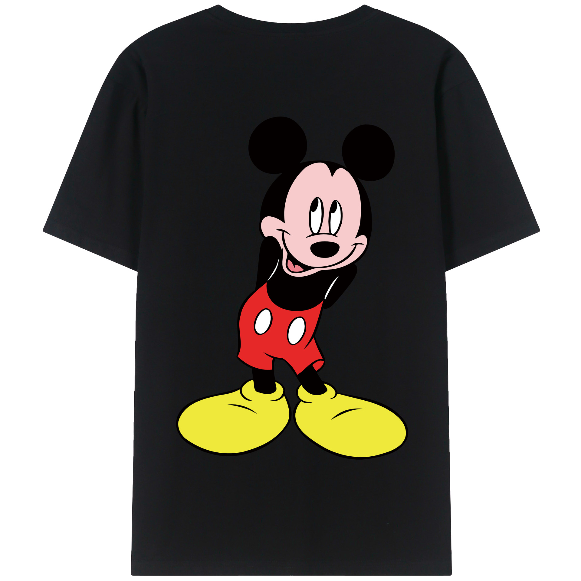 （画像用） ミッキーマウス Mickey Mouse 綿100％半袖Tシャツ（背面プリント）