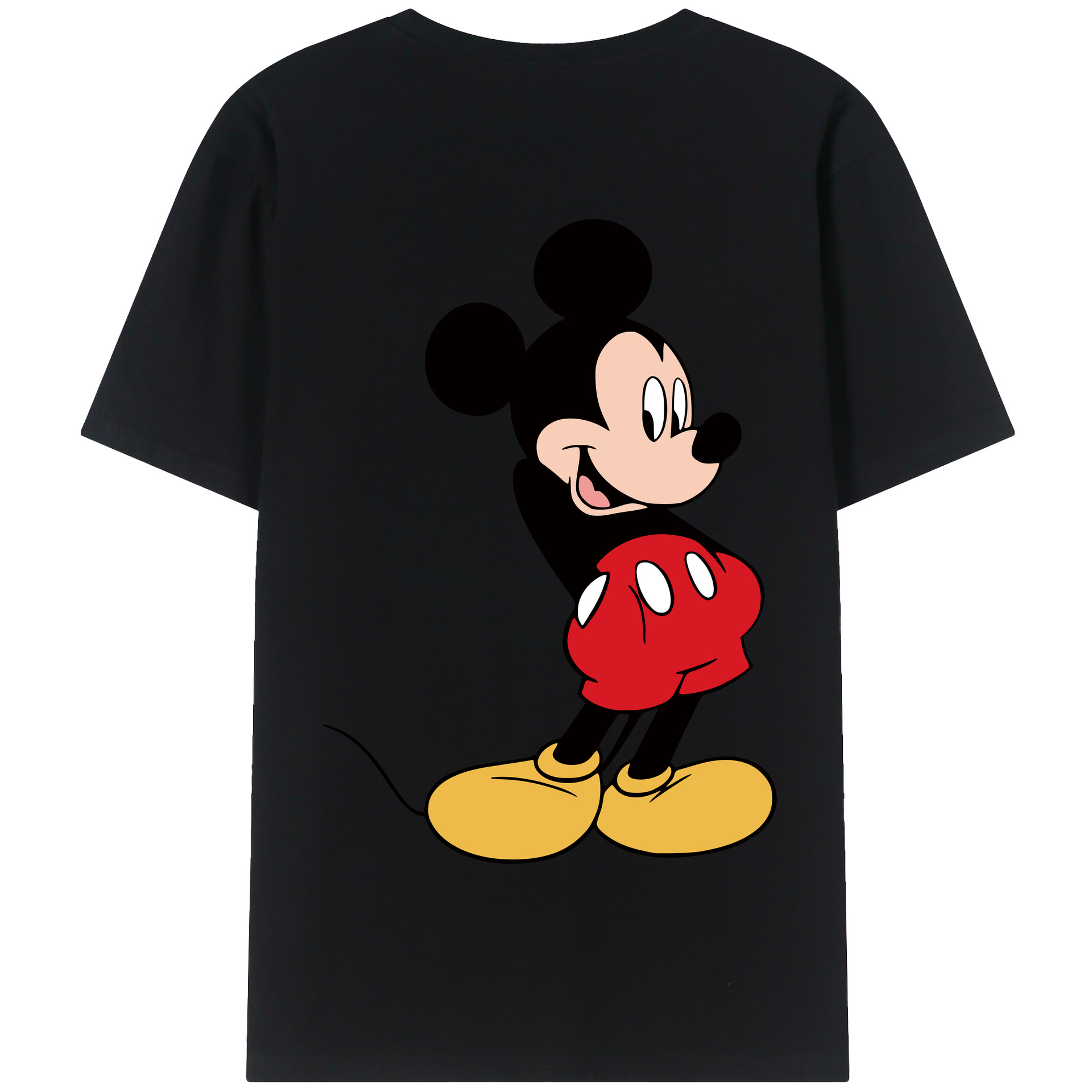 （画像用） ミッキーマウス Mickey Mouse 綿100％半袖Tシャツ（背面プリント）