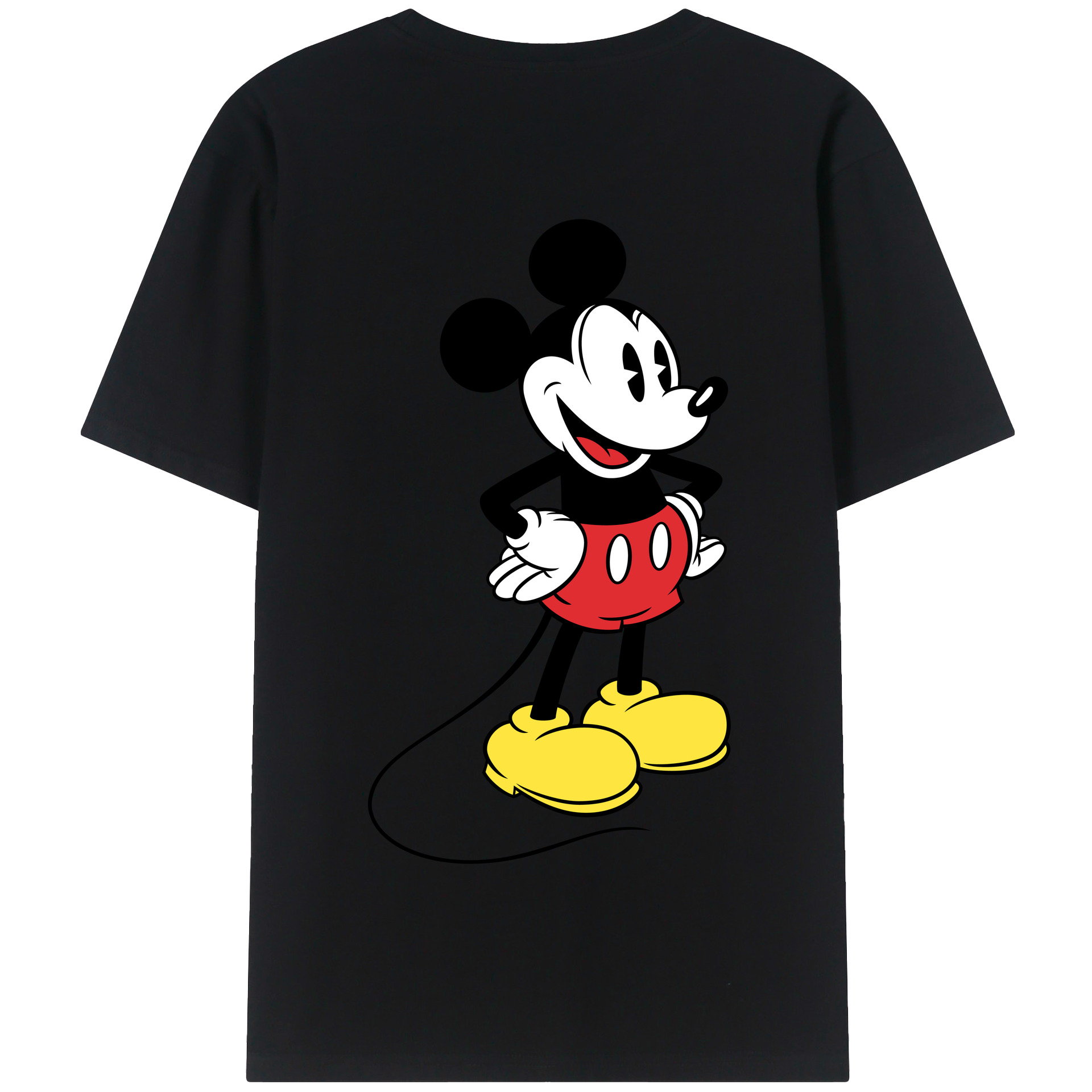 （画像用） ミッキーマウス Mickey Mouse 綿100％半袖Tシャツ（背面プリント）
