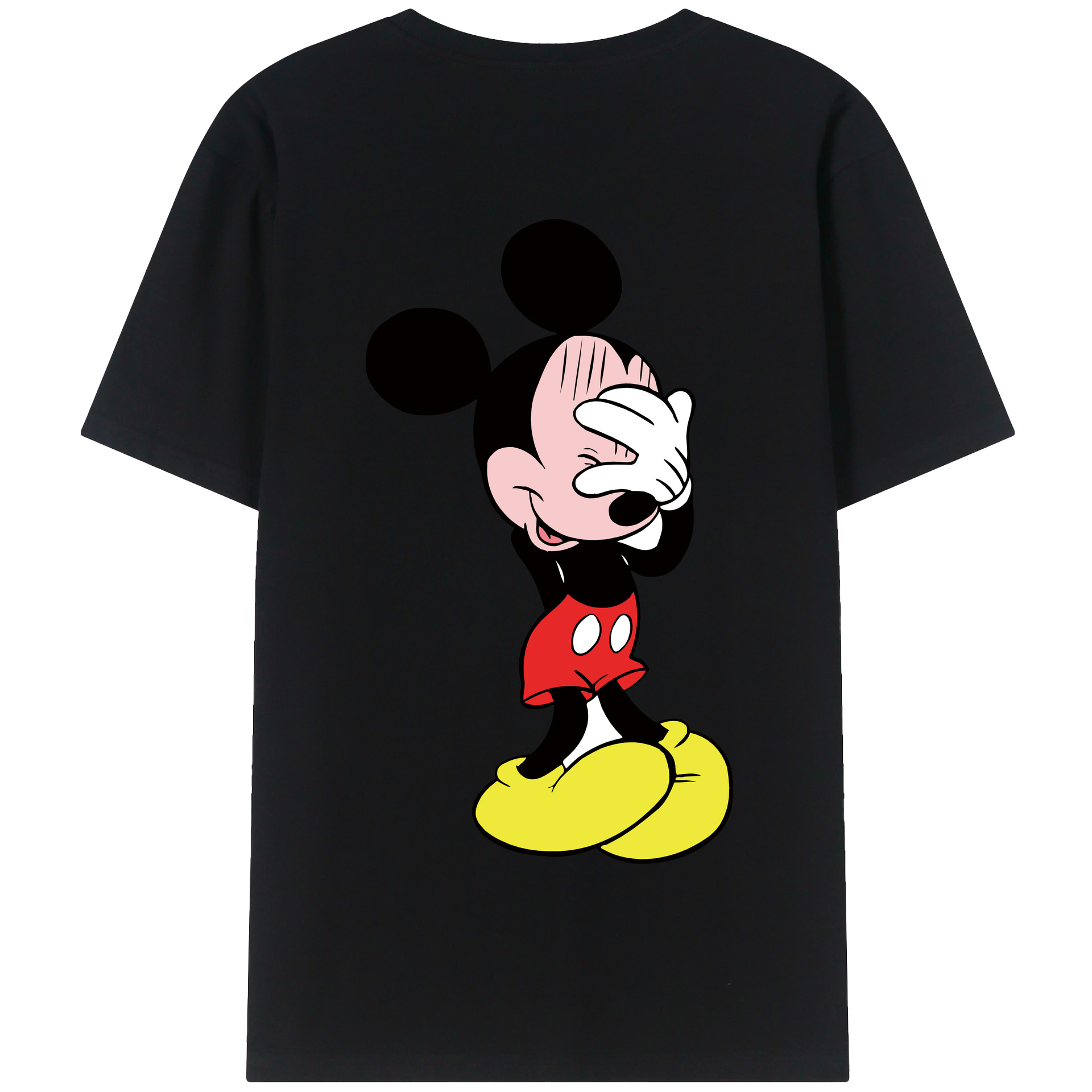 （画像用） ミッキーマウス Mickey Mouse 綿100％半袖Tシャツ（背面プリント）