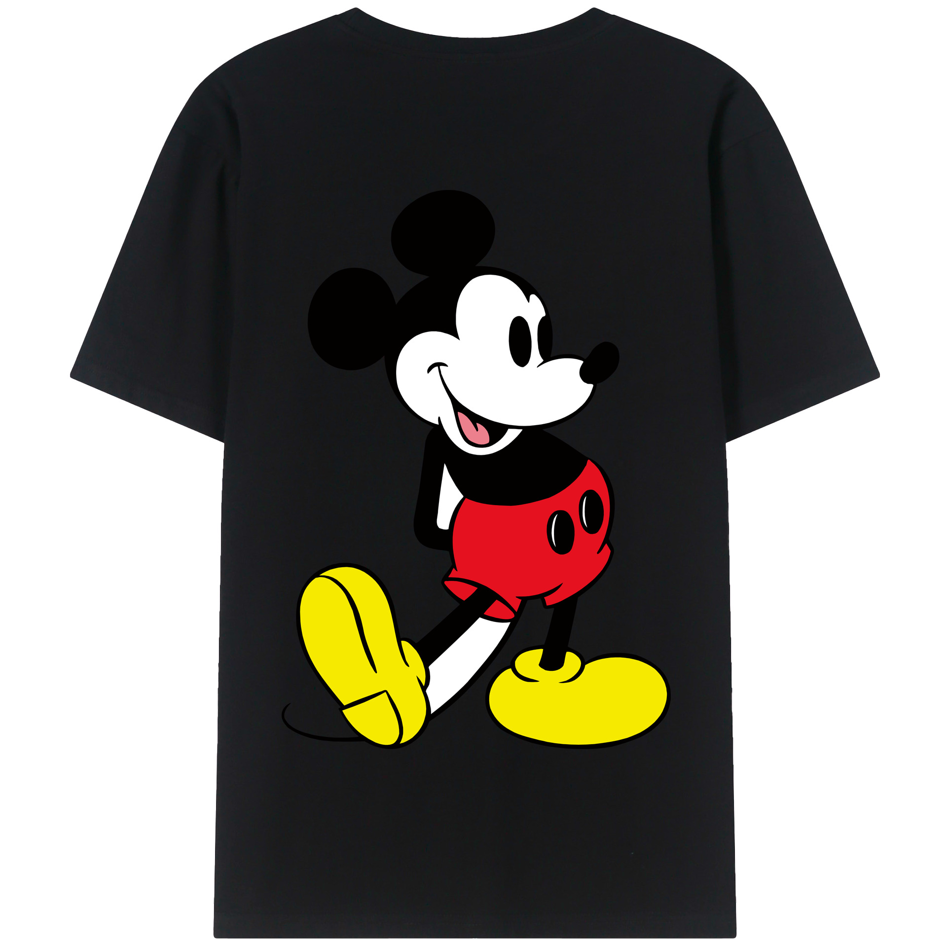 （画像用） ミッキーマウス Mickey Mouse 綿100％半袖Tシャツ（背面プリント）