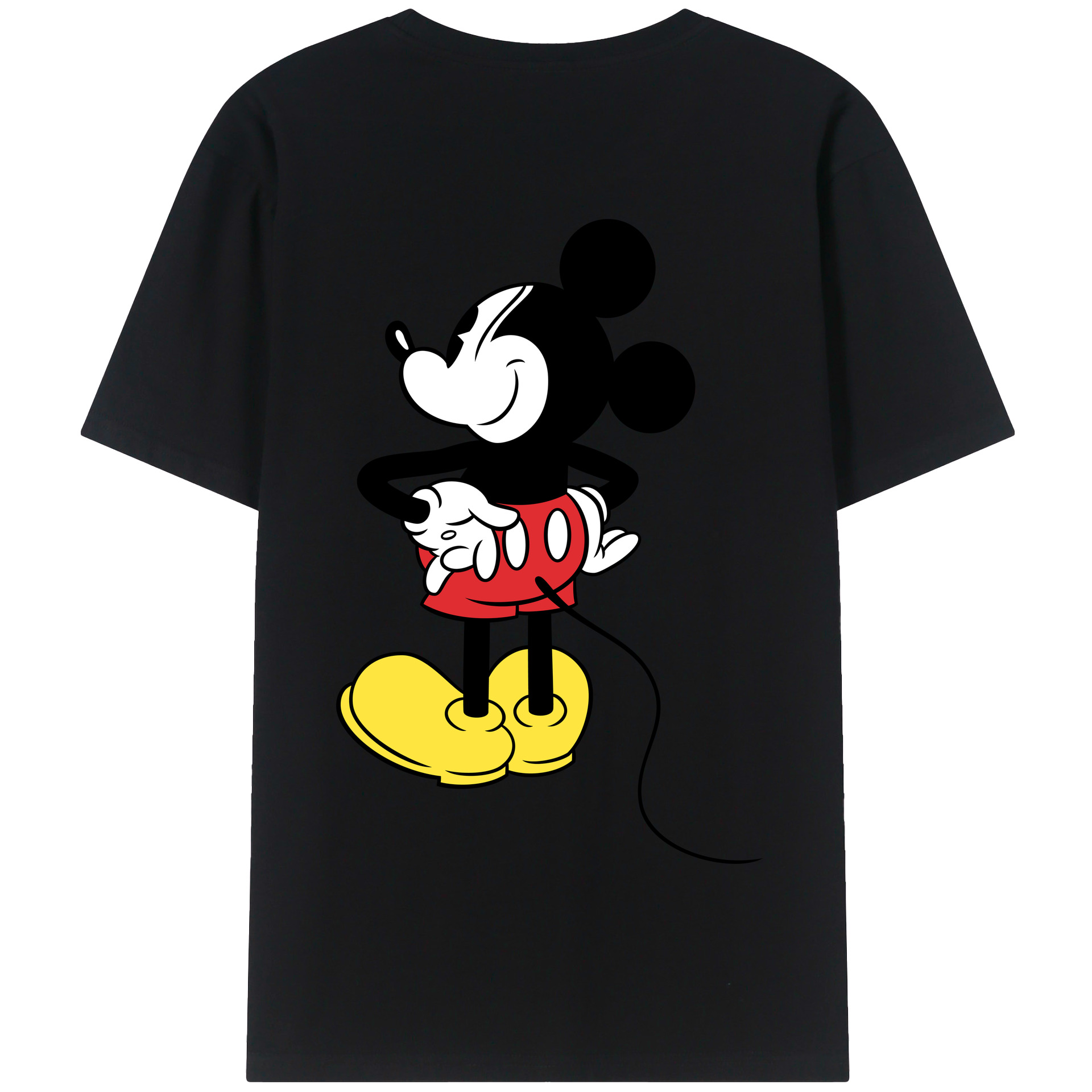 （画像用） ミッキーマウス Mickey Mouse 綿100％半袖Tシャツ（背面プリント）
