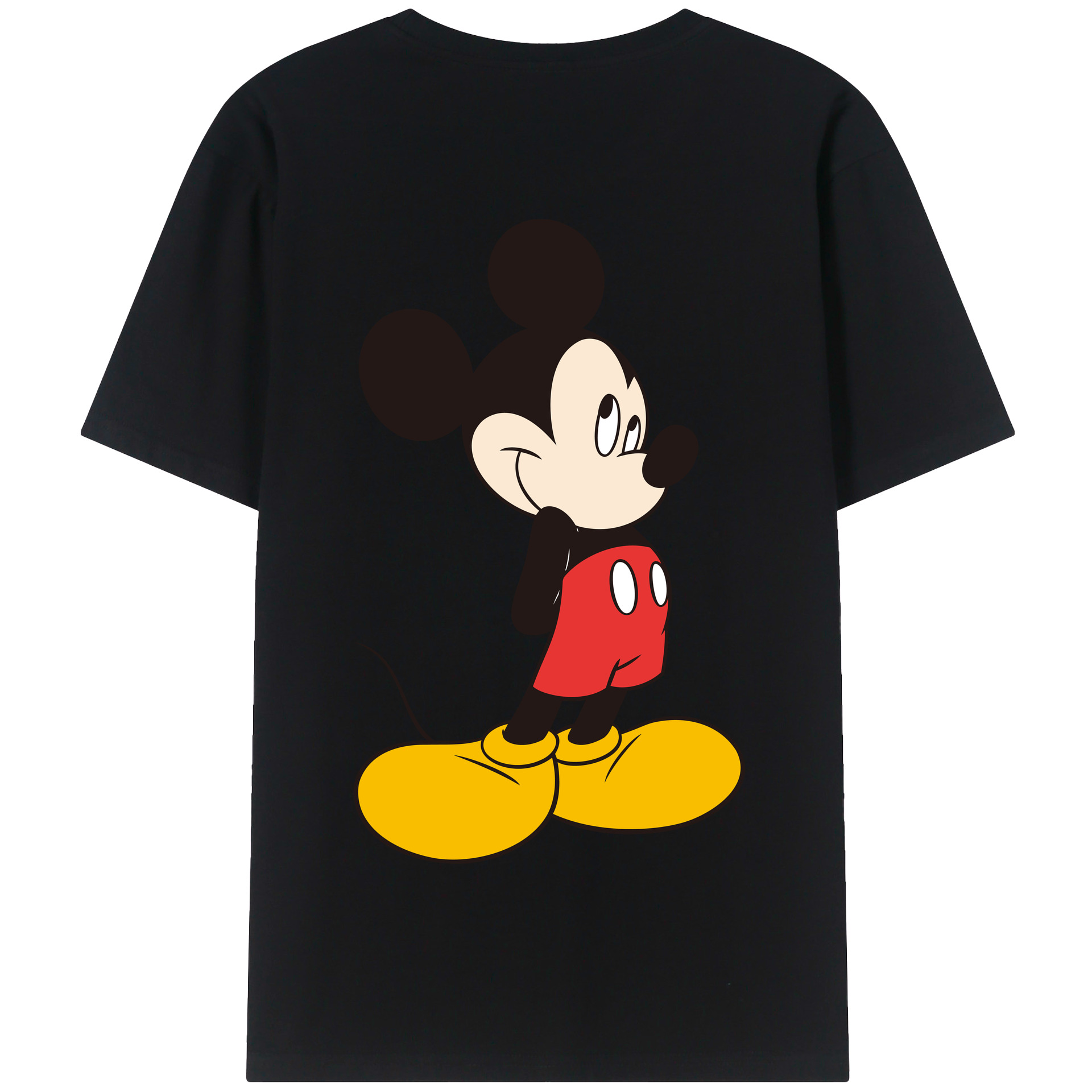 （画像用） ミッキーマウス Mickey Mouse 綿100％半袖Tシャツ（背面プリント）