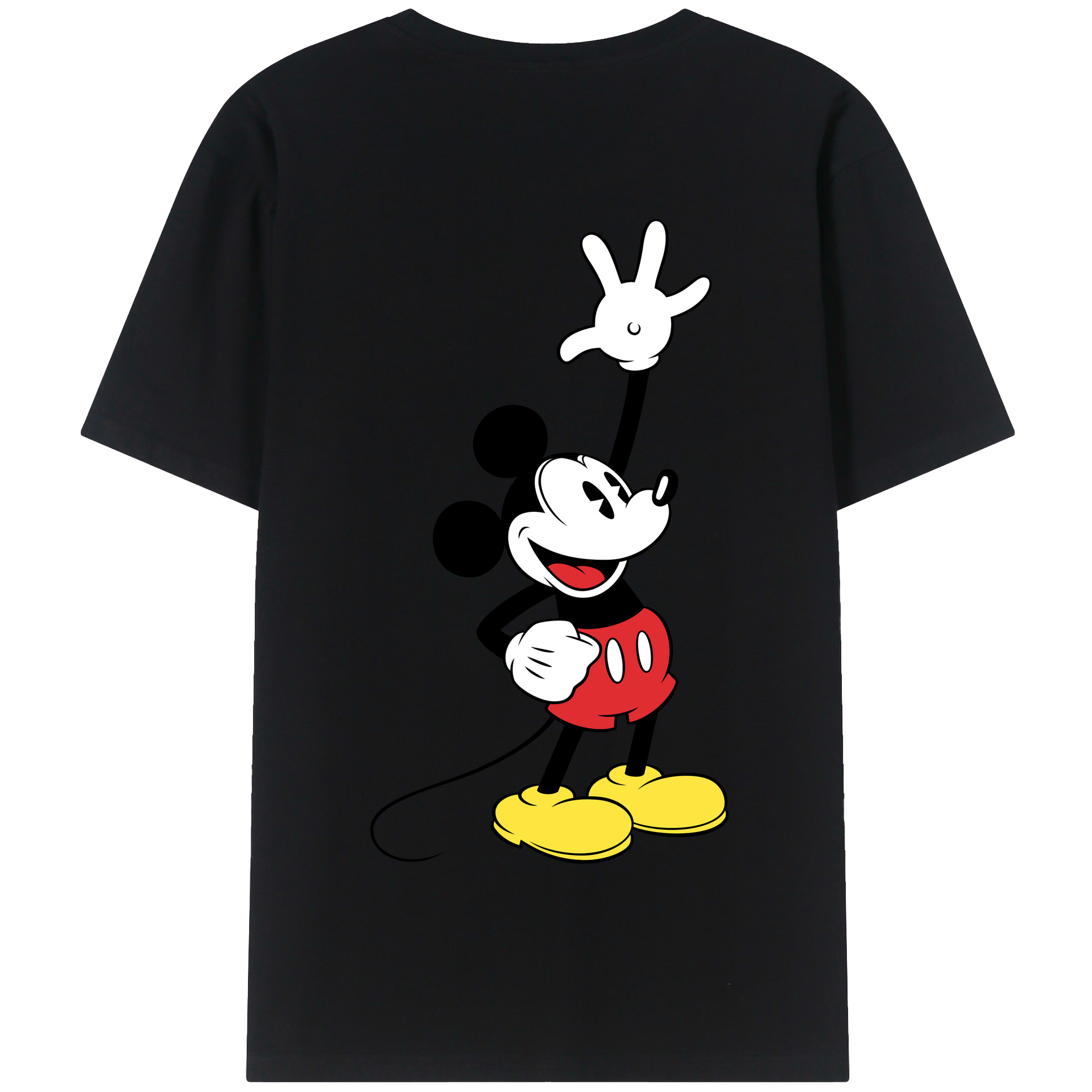 （画像用） ミッキーマウス Mickey Mouse 綿100％半袖Tシャツ（背面プリント）
