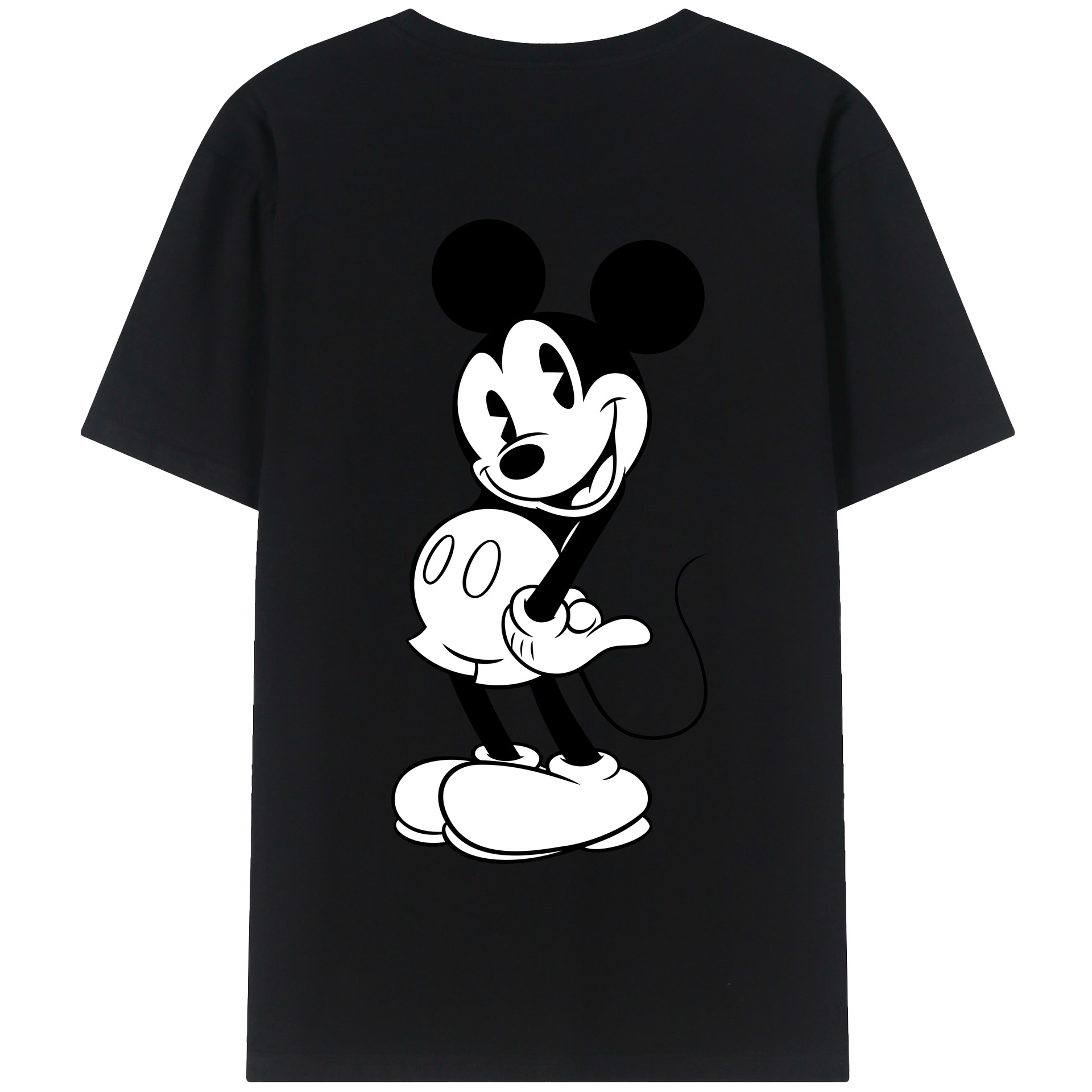 （画像用） ミッキーマウス Mickey Mouse 綿100％半袖Tシャツ（背面プリント）