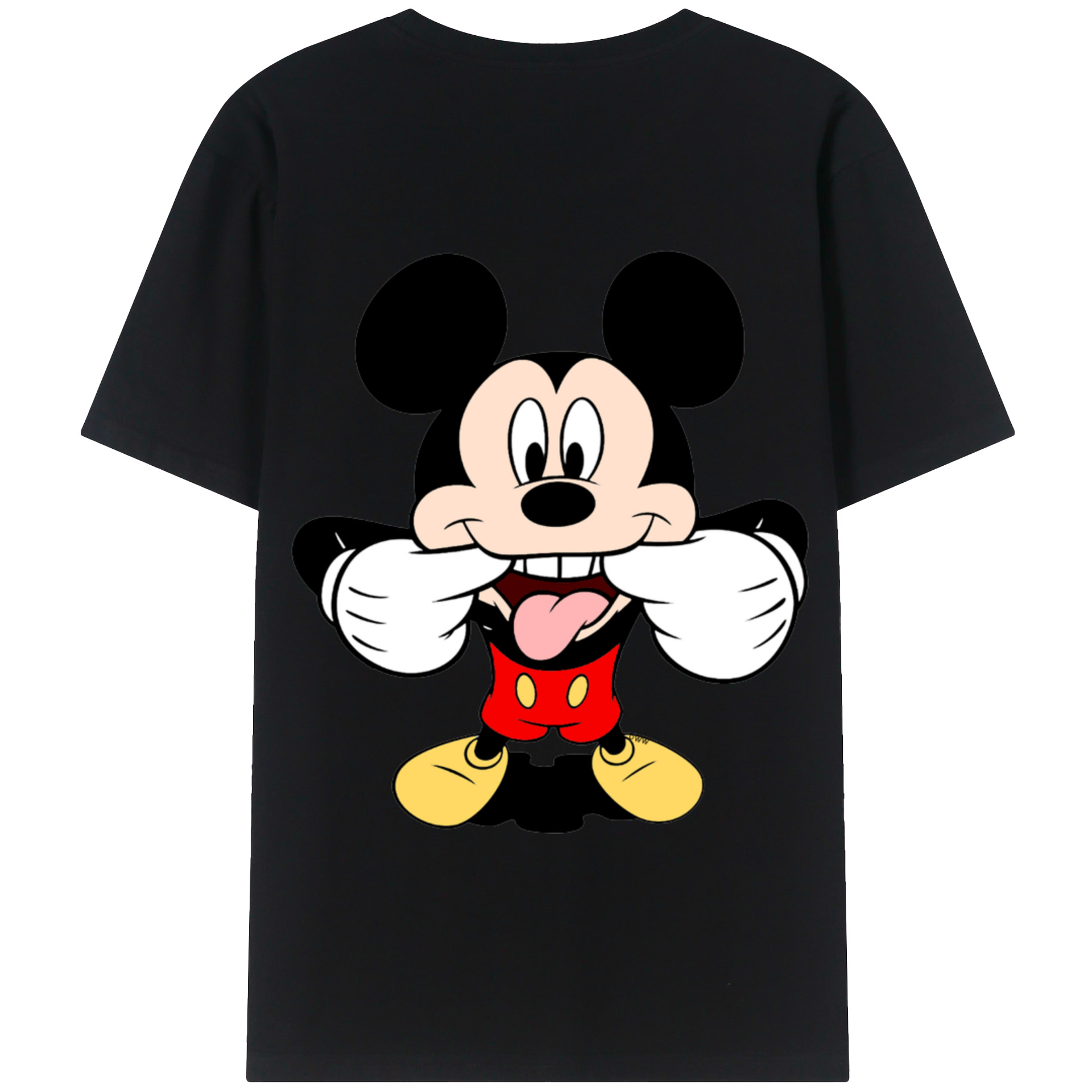 （画像用） ミッキーマウス Mickey Mouse 綿100％半袖Tシャツ（背面プリント）