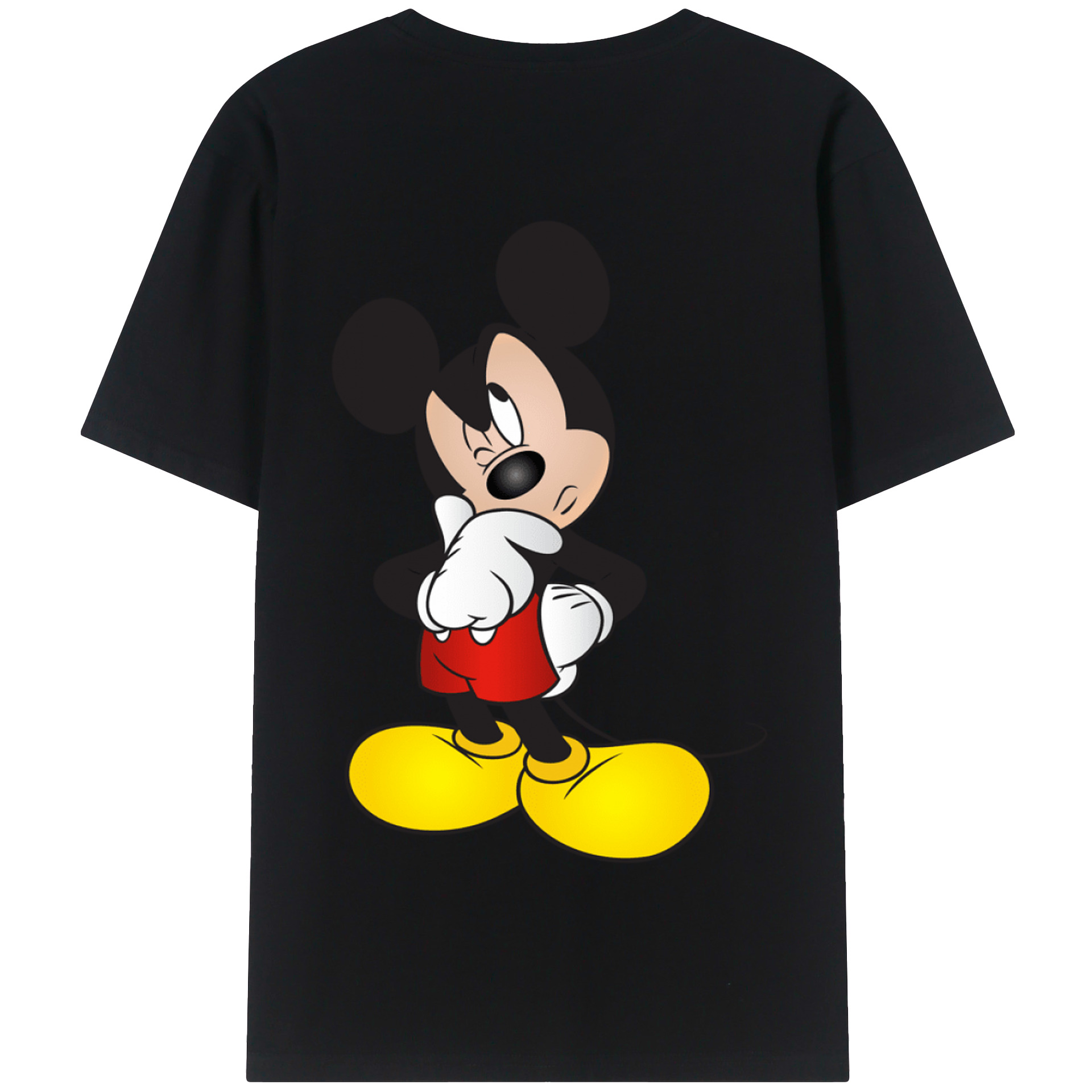 （画像用） ミッキーマウス Mickey Mouse 綿100％半袖Tシャツ（背面プリント）