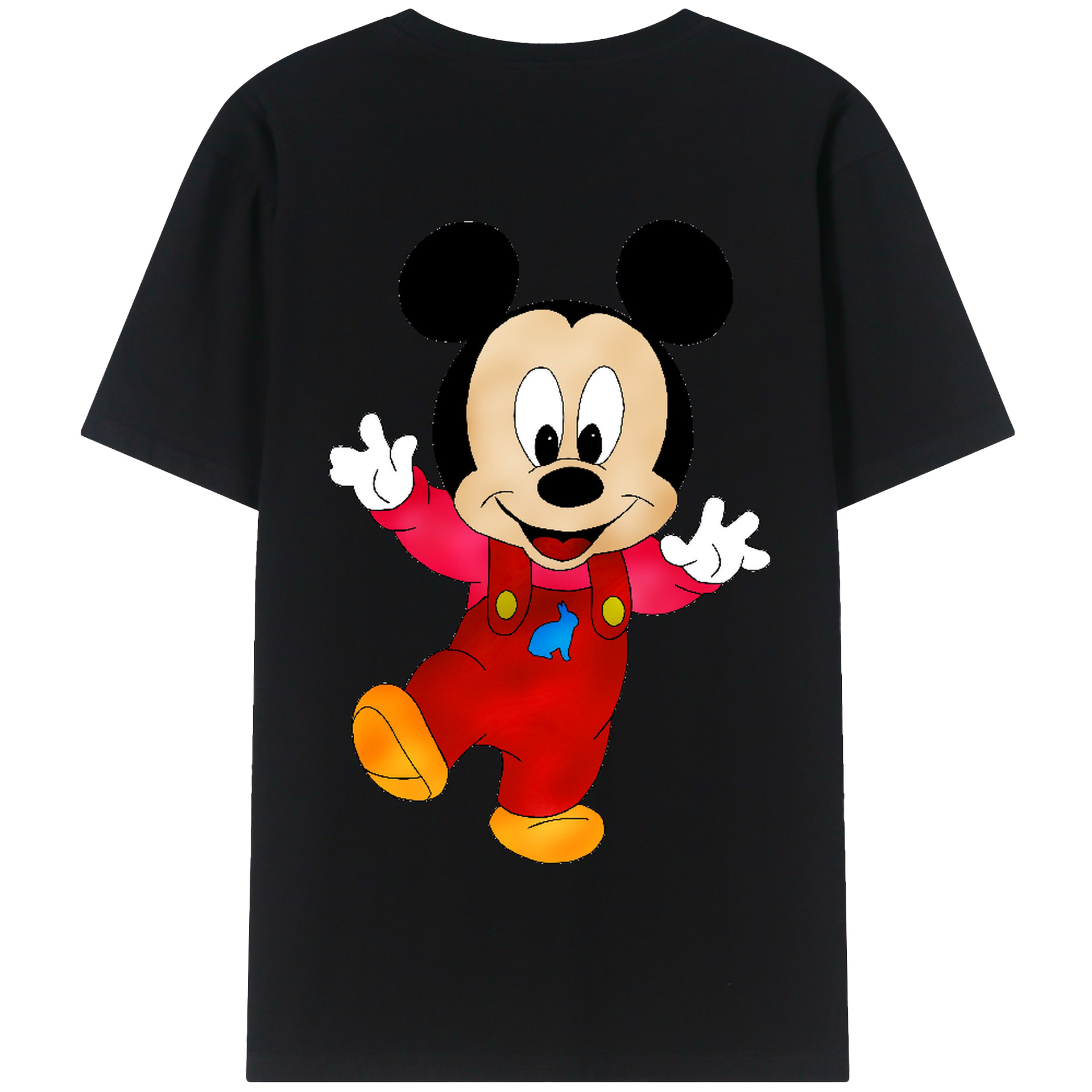 （画像用） ミッキーマウス Mickey Mouse 綿100％半袖Tシャツ（背面プリント）