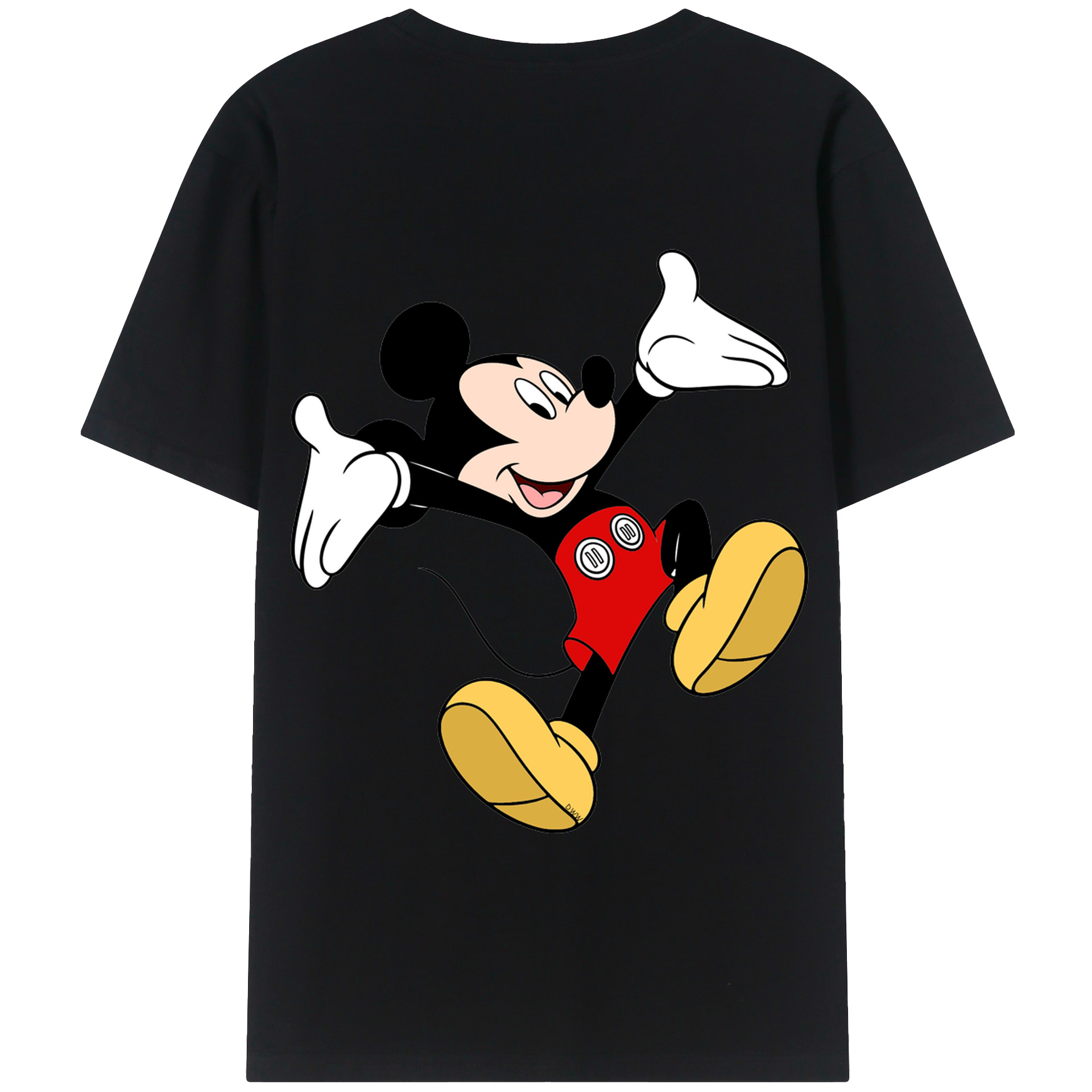 （画像用） ミッキーマウス Mickey Mouse 綿100％半袖Tシャツ（背面プリント）
