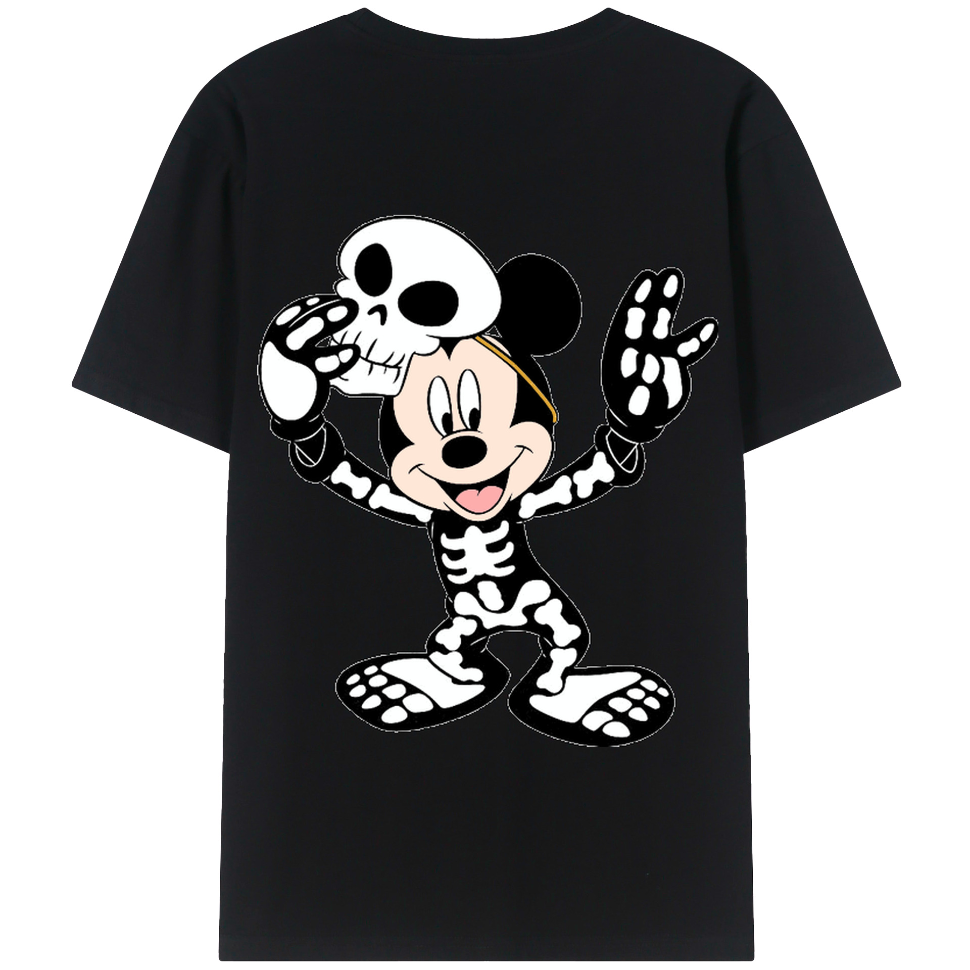（画像用） ミッキーマウス Mickey Mouse 綿100％半袖Tシャツ（背面プリント）