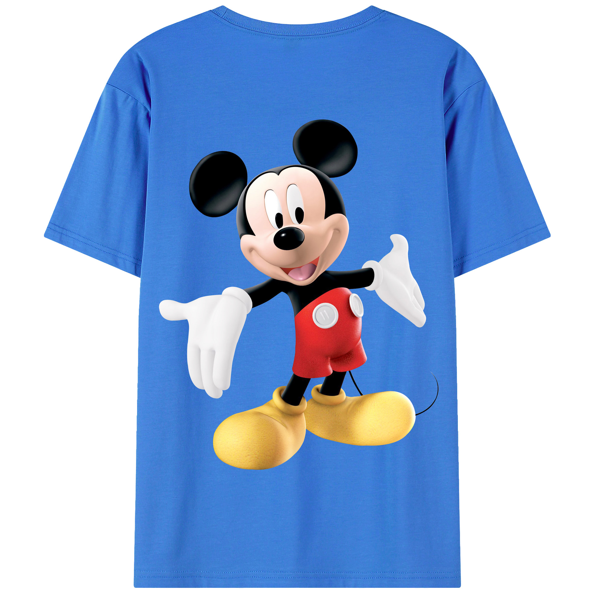 （画像用） ミッキーマウス Mickey Mouse 綿100％半袖Tシャツ（背面プリント）