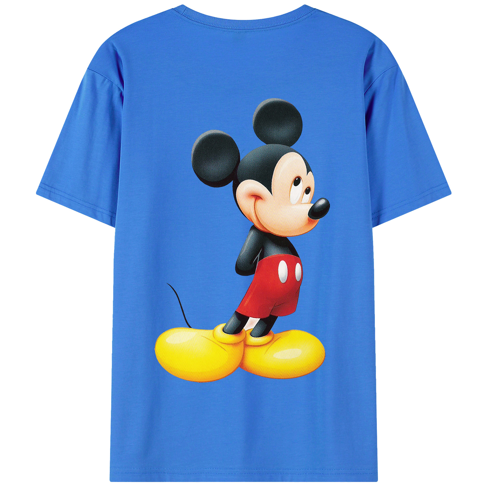 （画像用） ミッキーマウス Mickey Mouse 綿100％半袖Tシャツ（背面プリント）