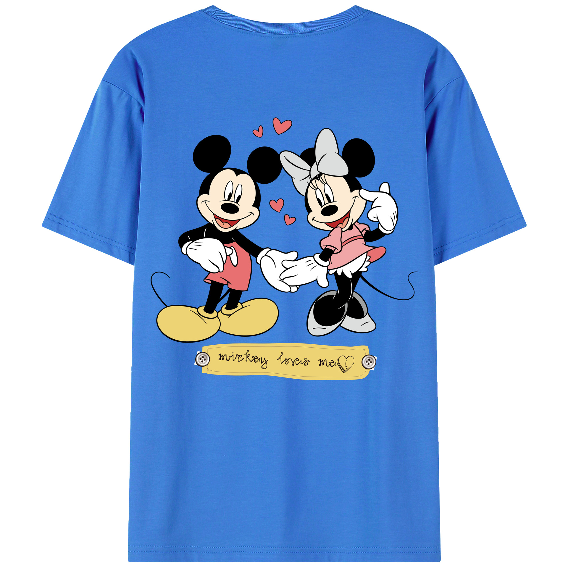 （画像用） ミッキーマウス Mickey Mouse 綿100％半袖Tシャツ（背面プリント）