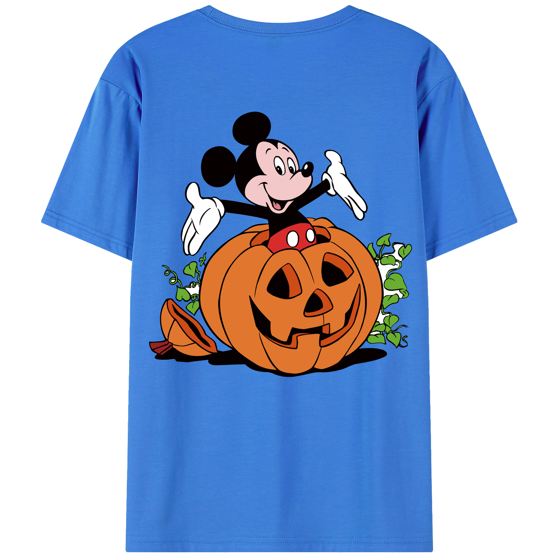 （画像用） ミッキーマウス Mickey Mouse 綿100％半袖Tシャツ（背面プリント）