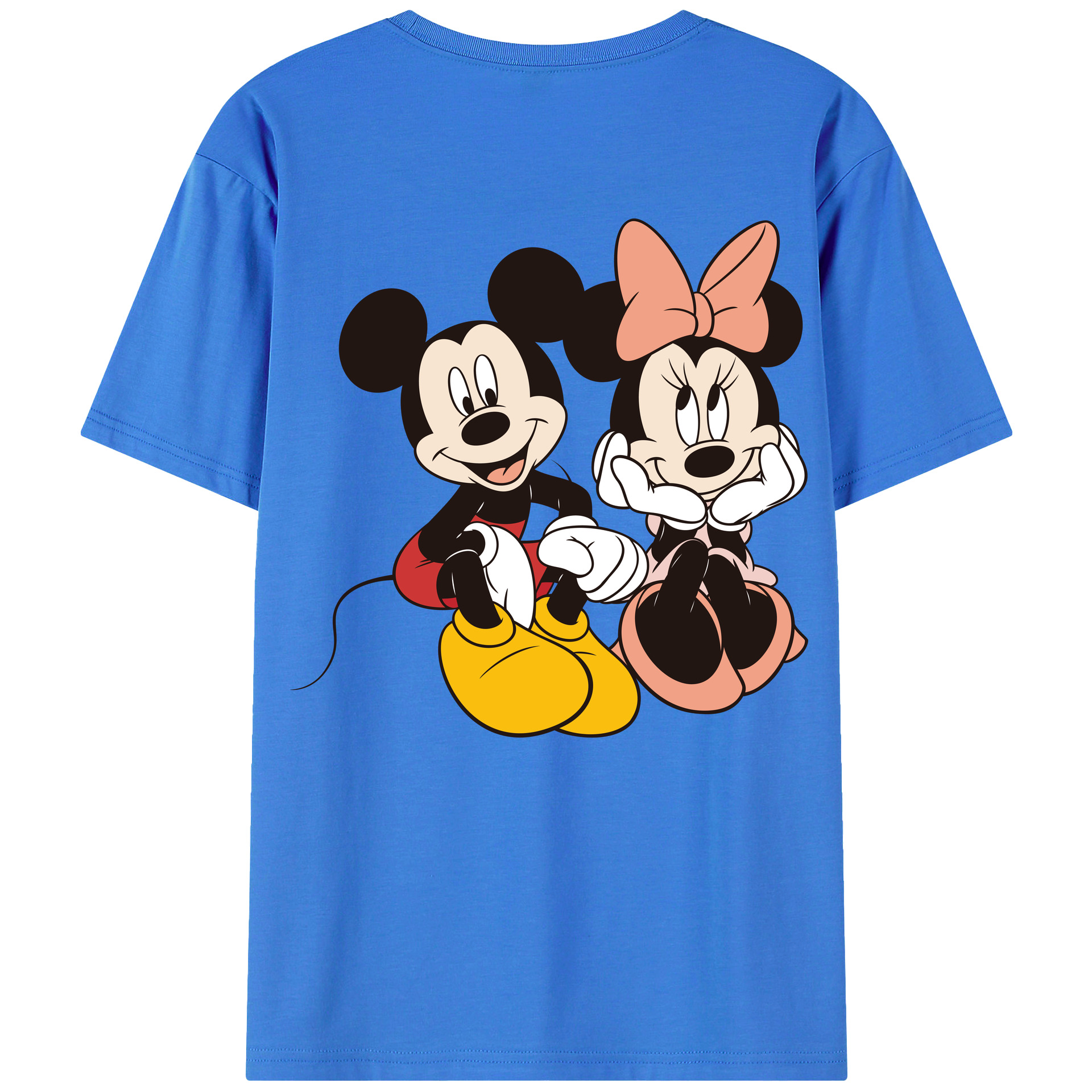 （画像用） ミッキーマウス Mickey Mouse 綿100％半袖Tシャツ（背面プリント）