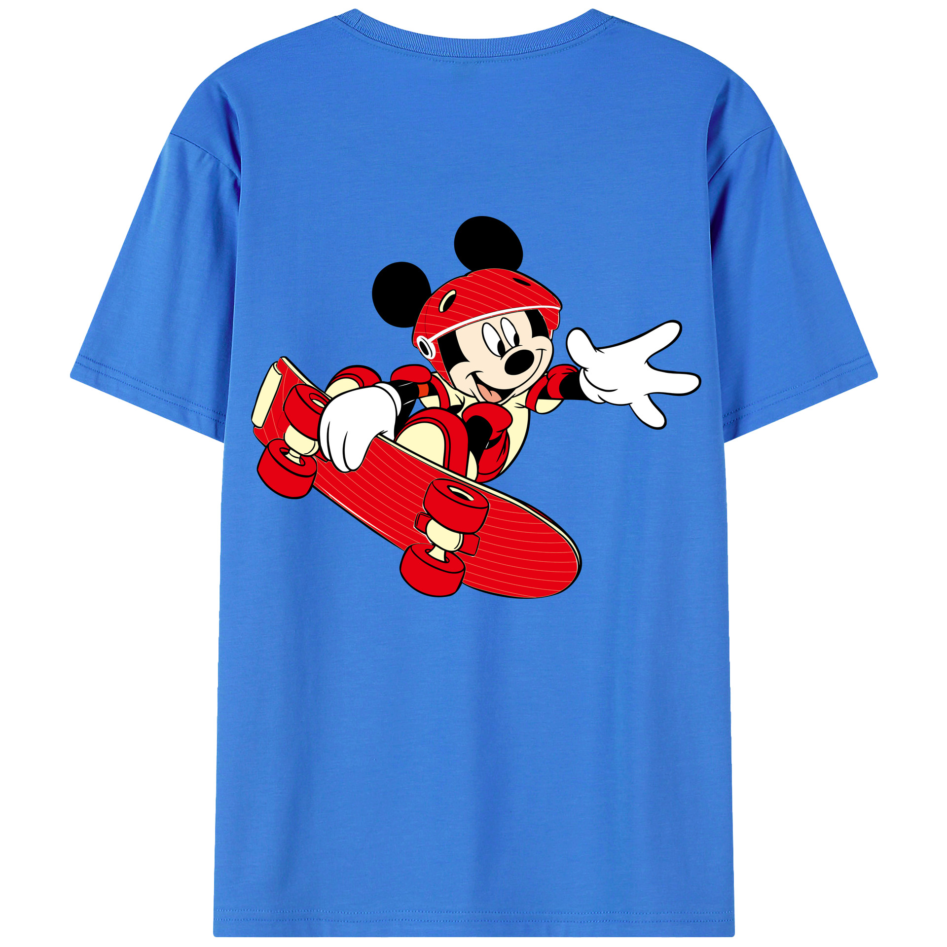 （画像用） ミッキーマウス Mickey Mouse 綿100％半袖Tシャツ（背面プリント）