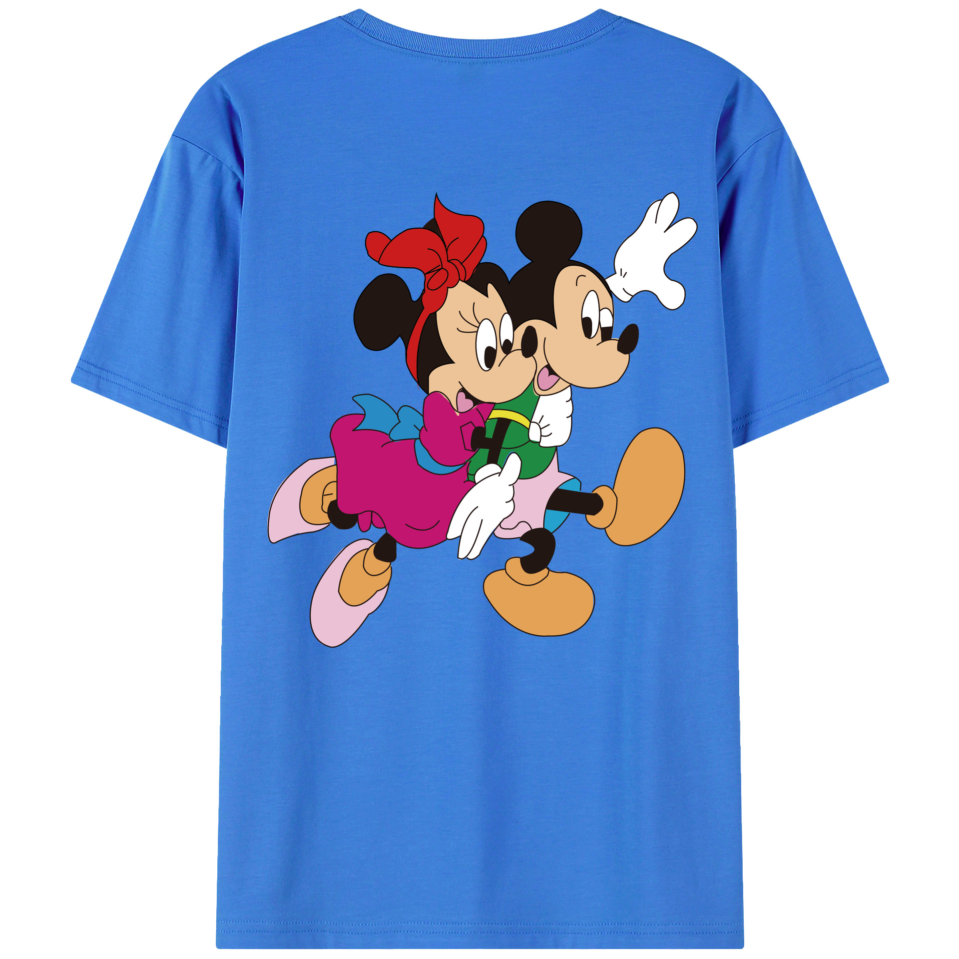 （画像用） ミッキーマウス Mickey Mouse 綿100％半袖Tシャツ（背面プリント）