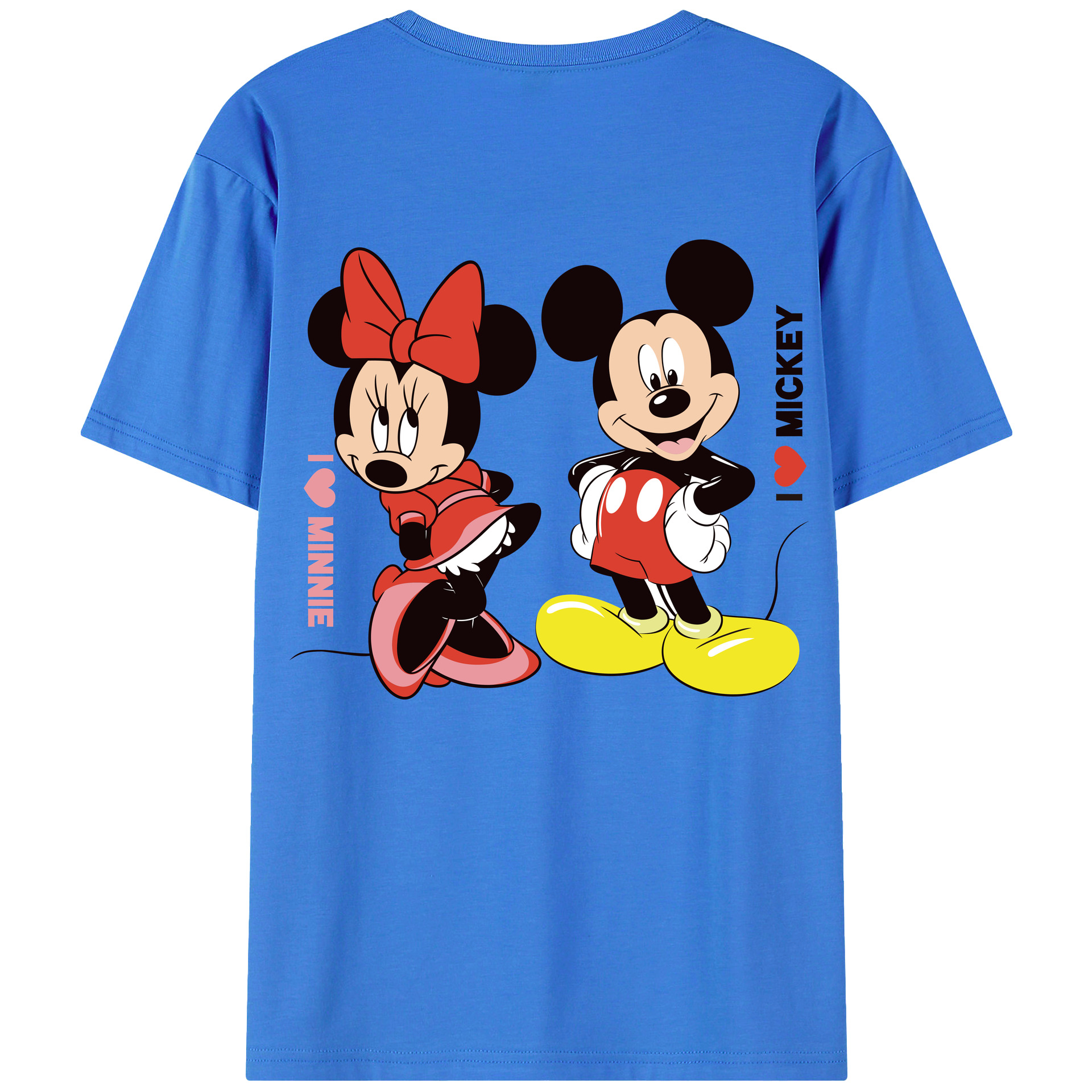 （画像用） ミッキーマウス Mickey Mouse 綿100％半袖Tシャツ（背面プリント）
