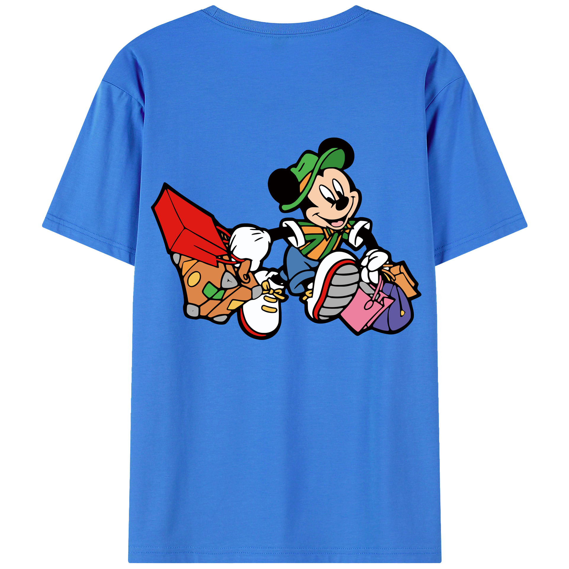 （画像用） ミッキーマウス Mickey Mouse 綿100％半袖Tシャツ（背面プリント）