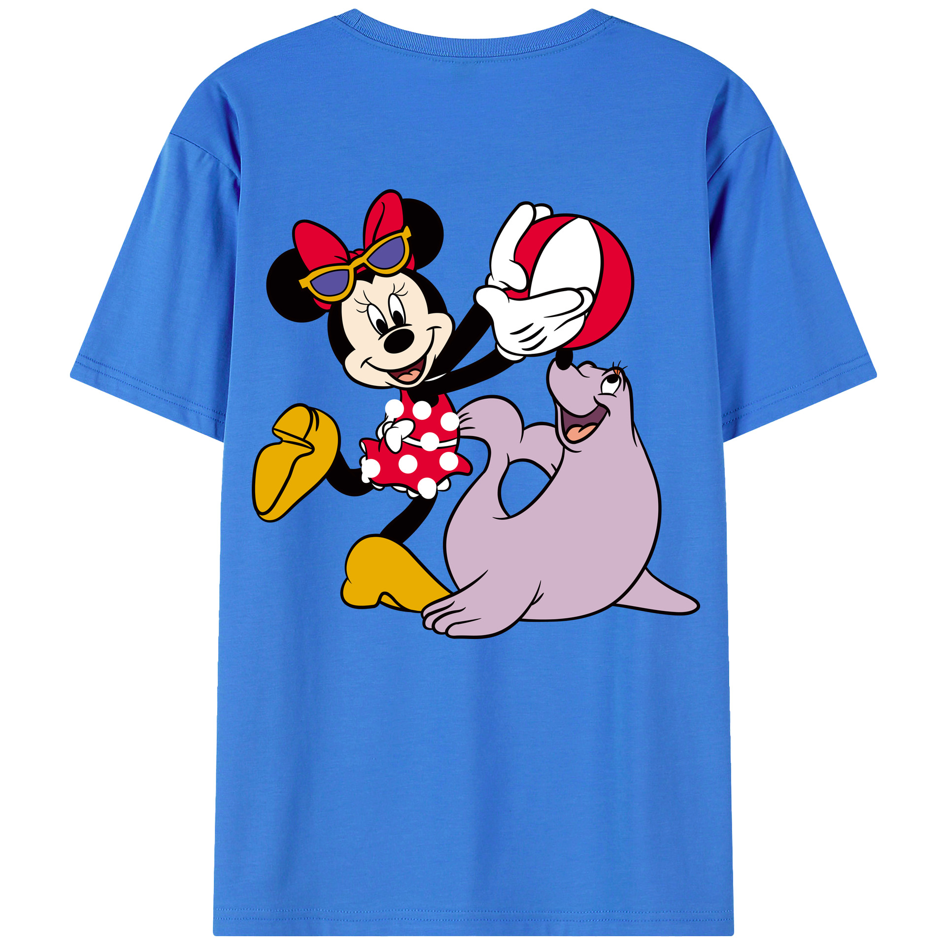 （画像用） ミッキーマウス Mickey Mouse 綿100％半袖Tシャツ（背面プリント）
