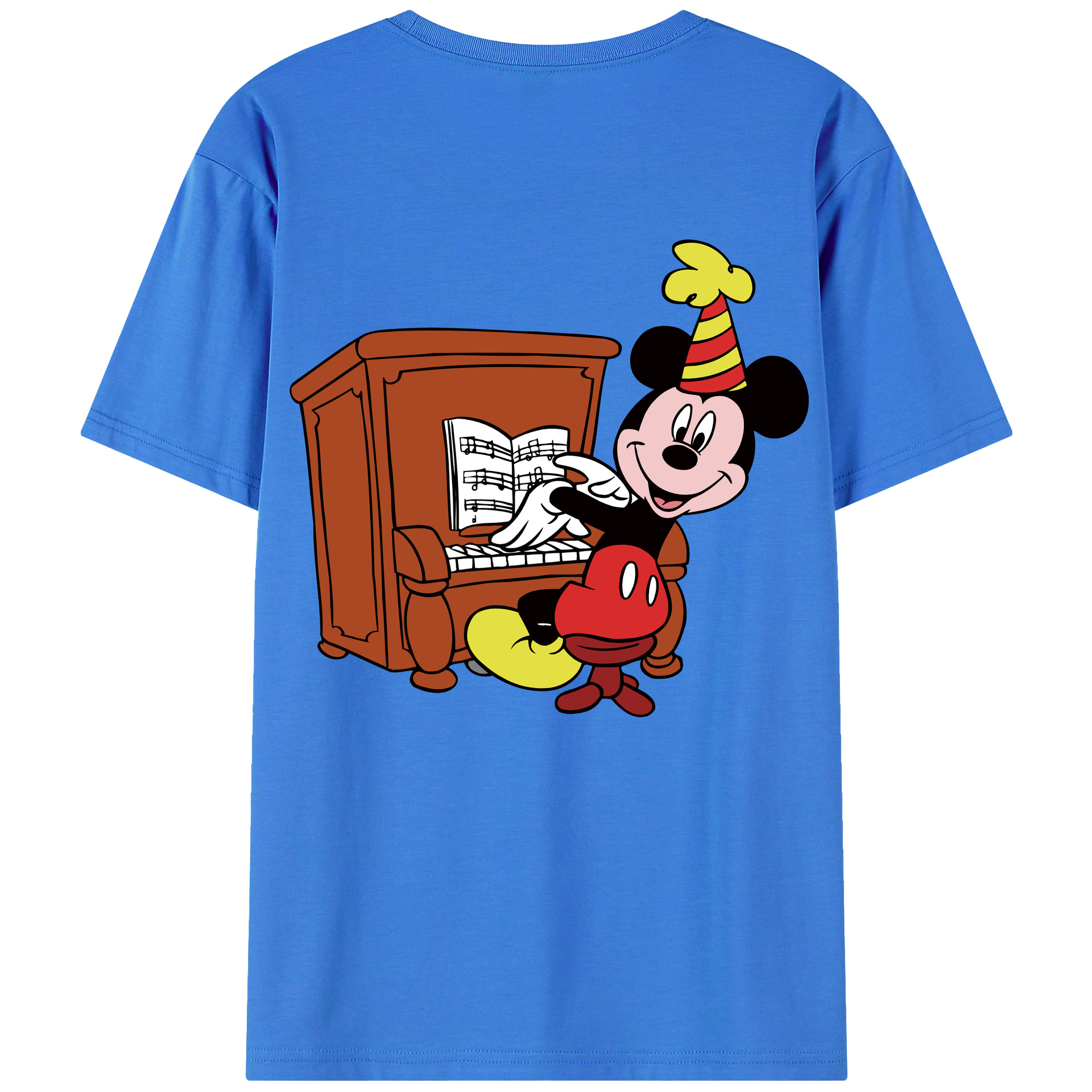（画像用） ミッキーマウス Mickey Mouse 綿100％半袖Tシャツ（背面プリント）