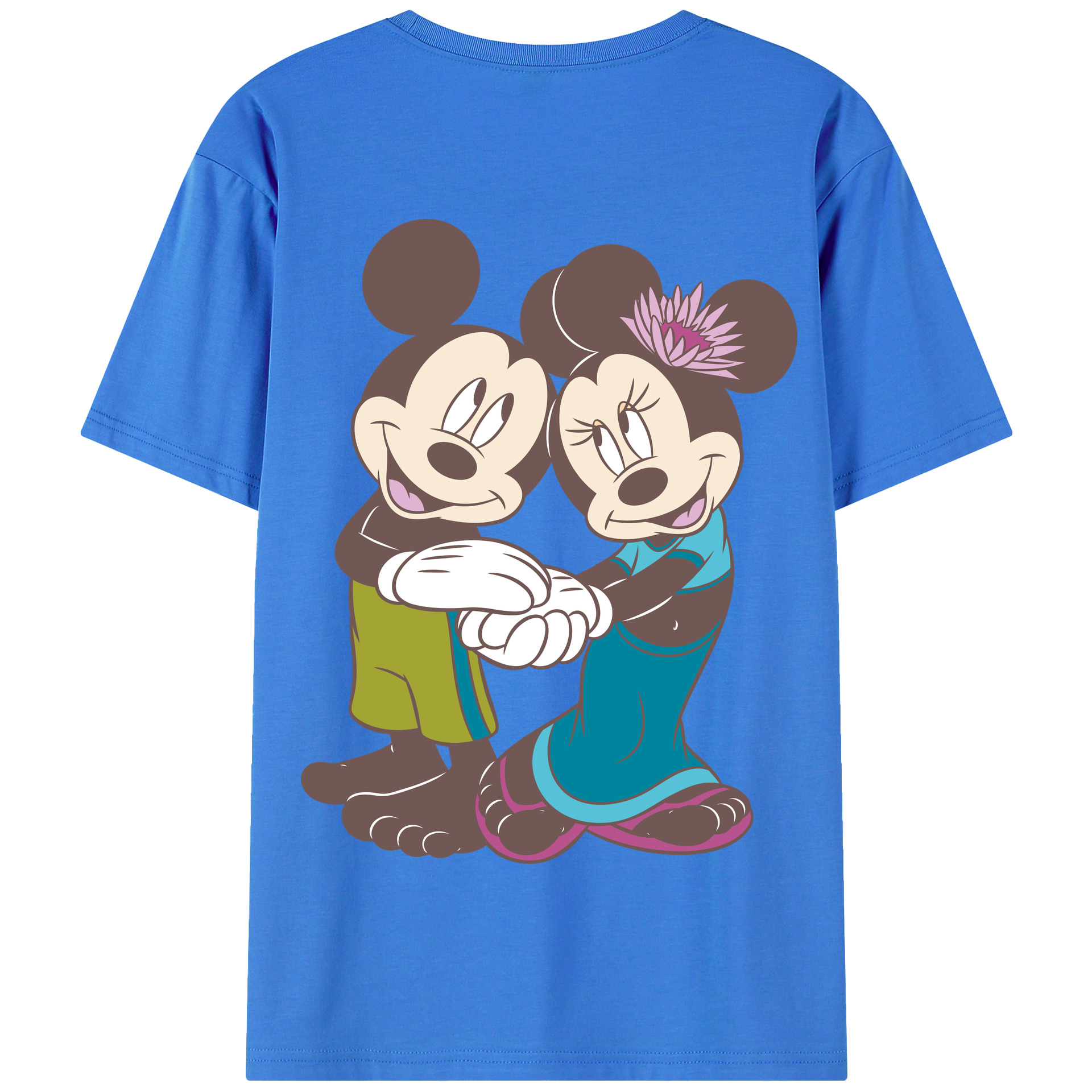 （画像用） ミッキーマウス Mickey Mouse 綿100％半袖Tシャツ（背面プリント）
