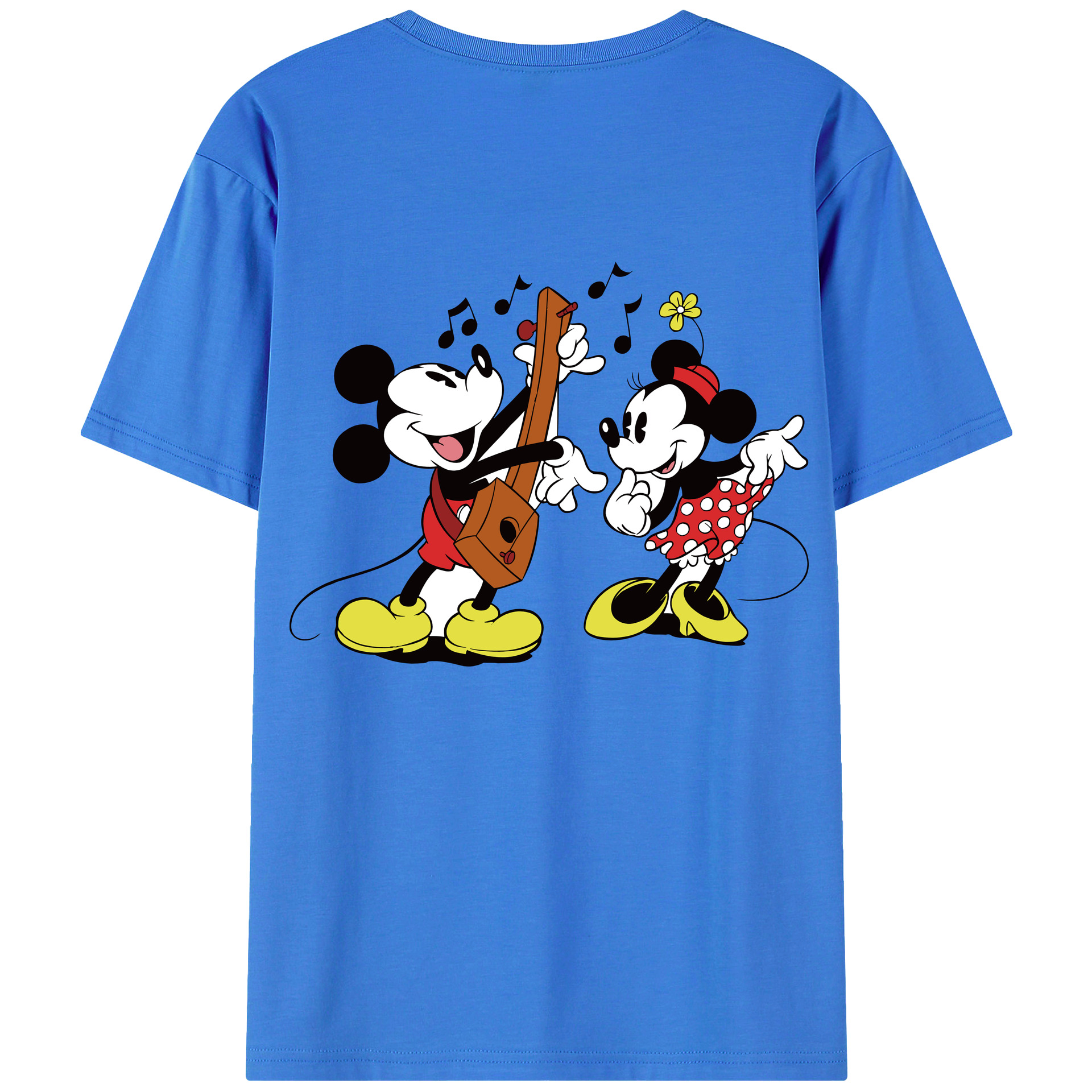 （画像用） ミッキーマウス Mickey Mouse 綿100％半袖Tシャツ（背面プリント）