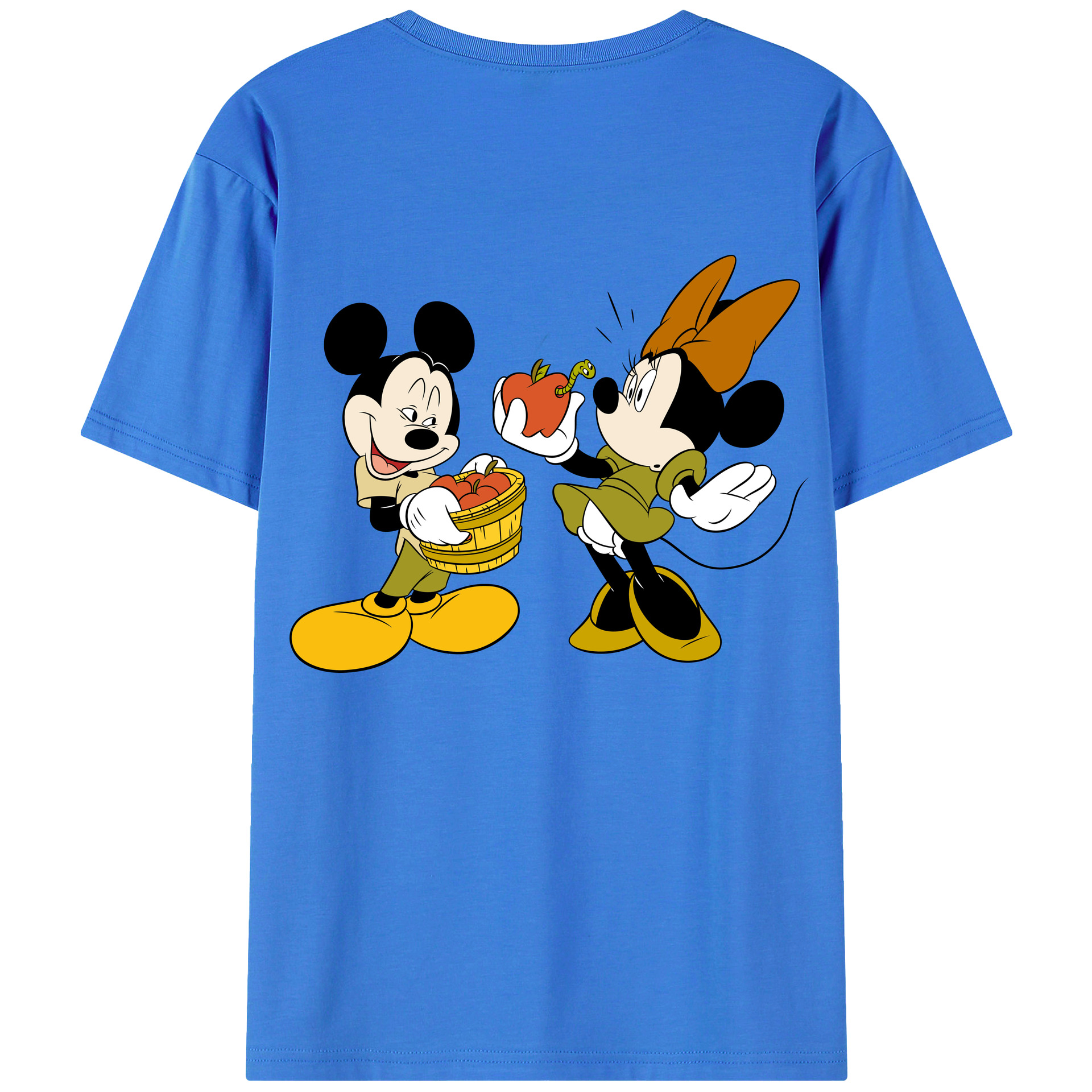（画像用） ミッキーマウス Mickey Mouse 綿100％半袖Tシャツ（背面プリント）