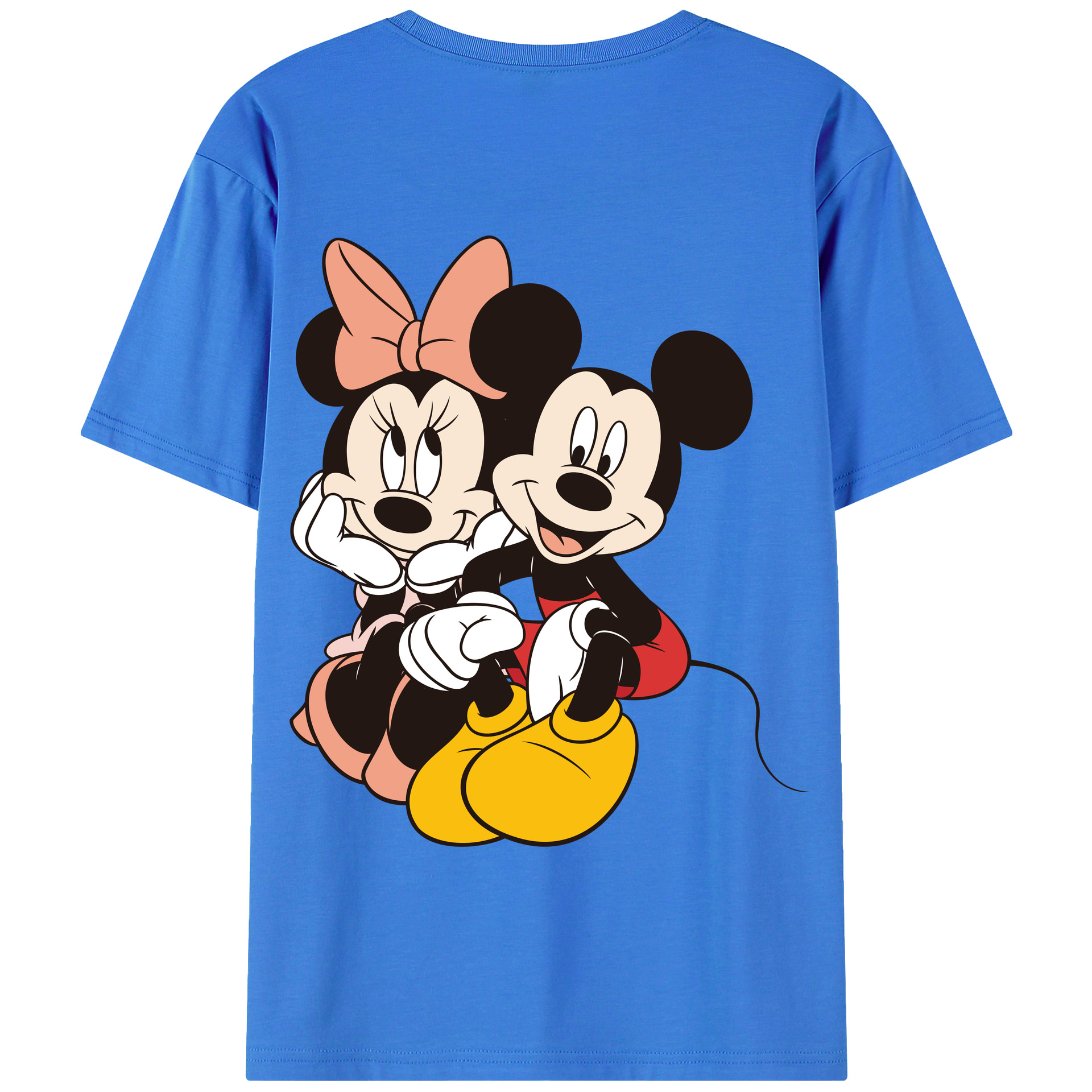 （画像用） ミッキーマウス Mickey Mouse 綿100％半袖Tシャツ（背面プリント）