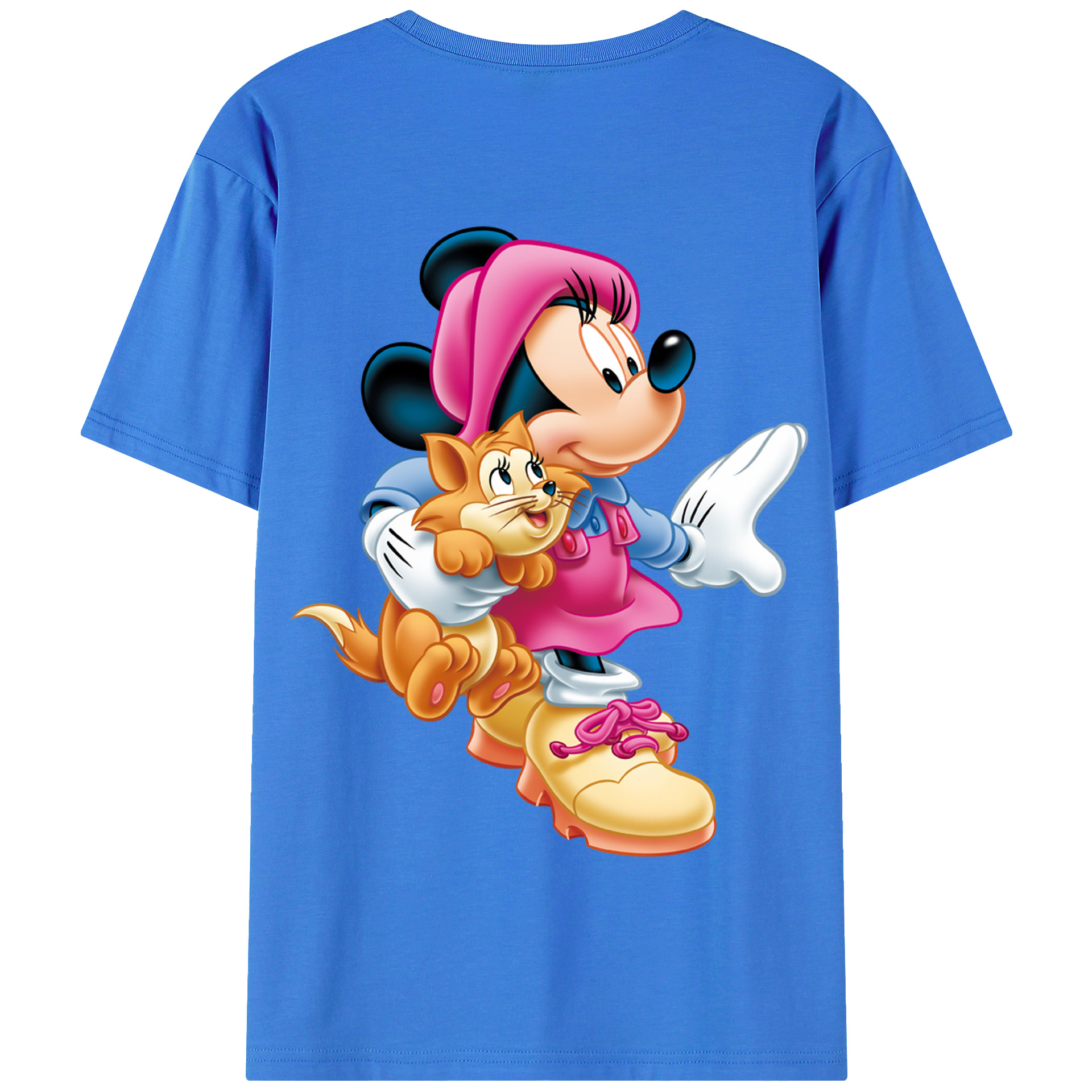 （画像用） ミッキーマウス Mickey Mouse 綿100％半袖Tシャツ（背面プリント）