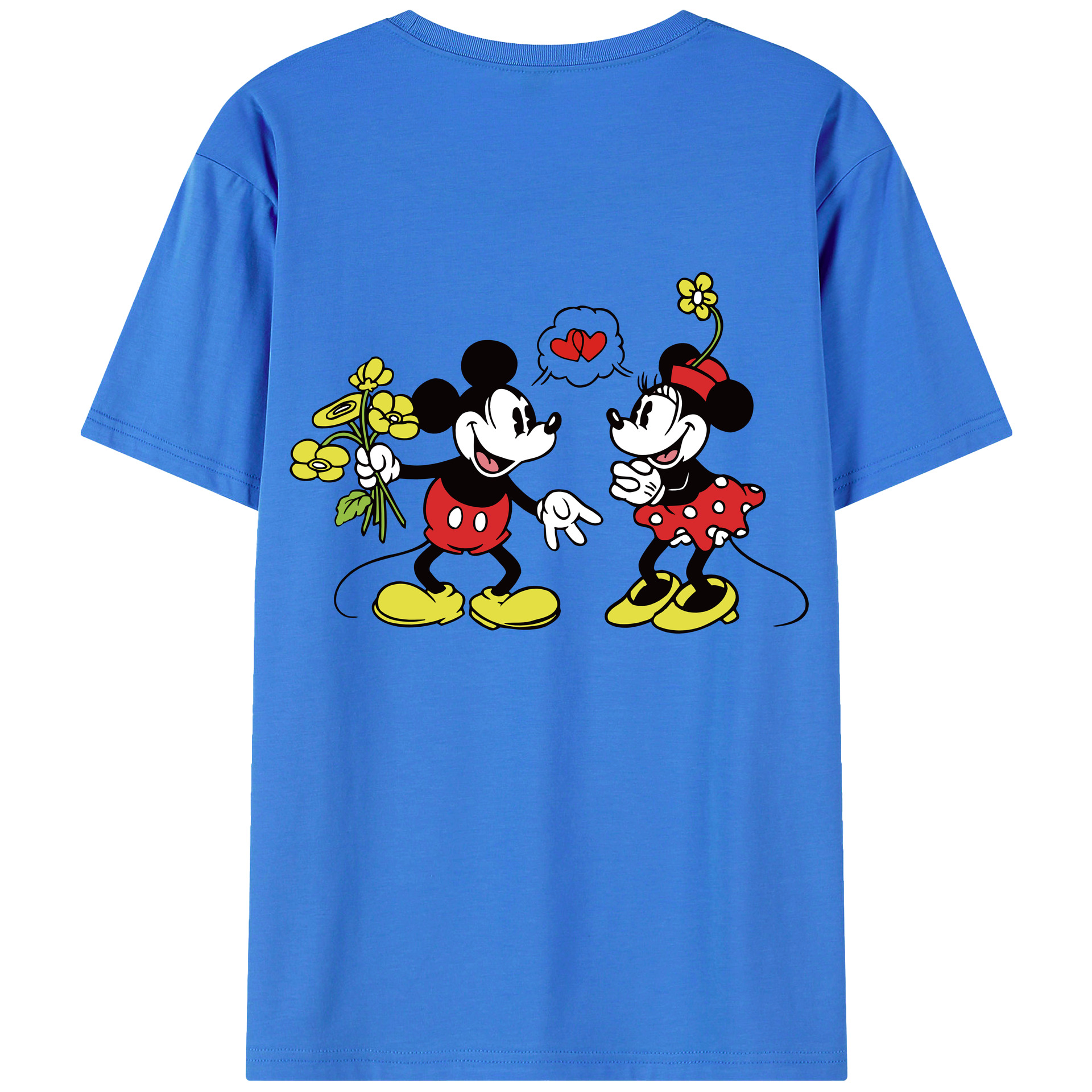 （画像用） ミッキーマウス Mickey Mouse 綿100％半袖Tシャツ（背面プリント）