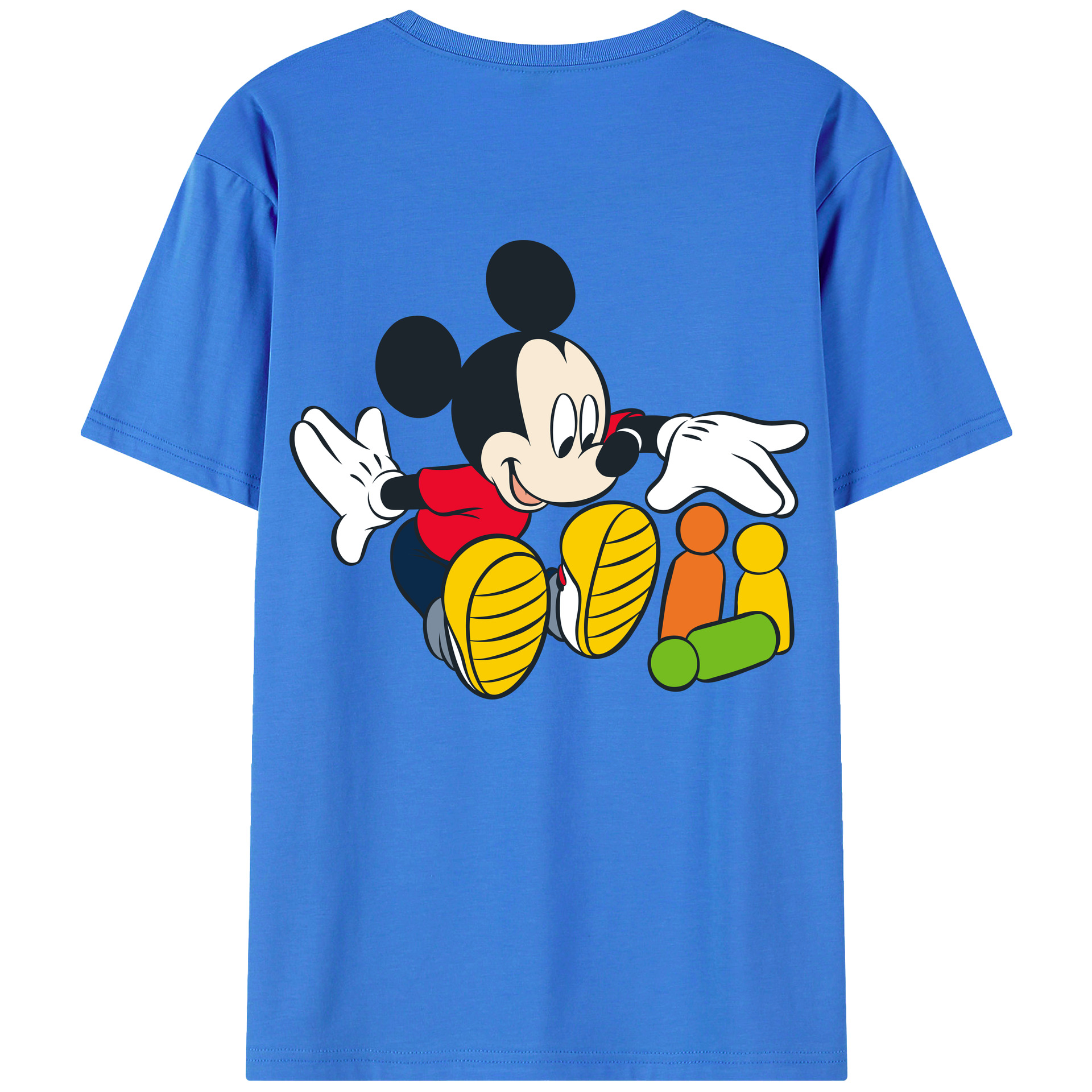 （画像用） ミッキーマウス Mickey Mouse 綿100％半袖Tシャツ（背面プリント）