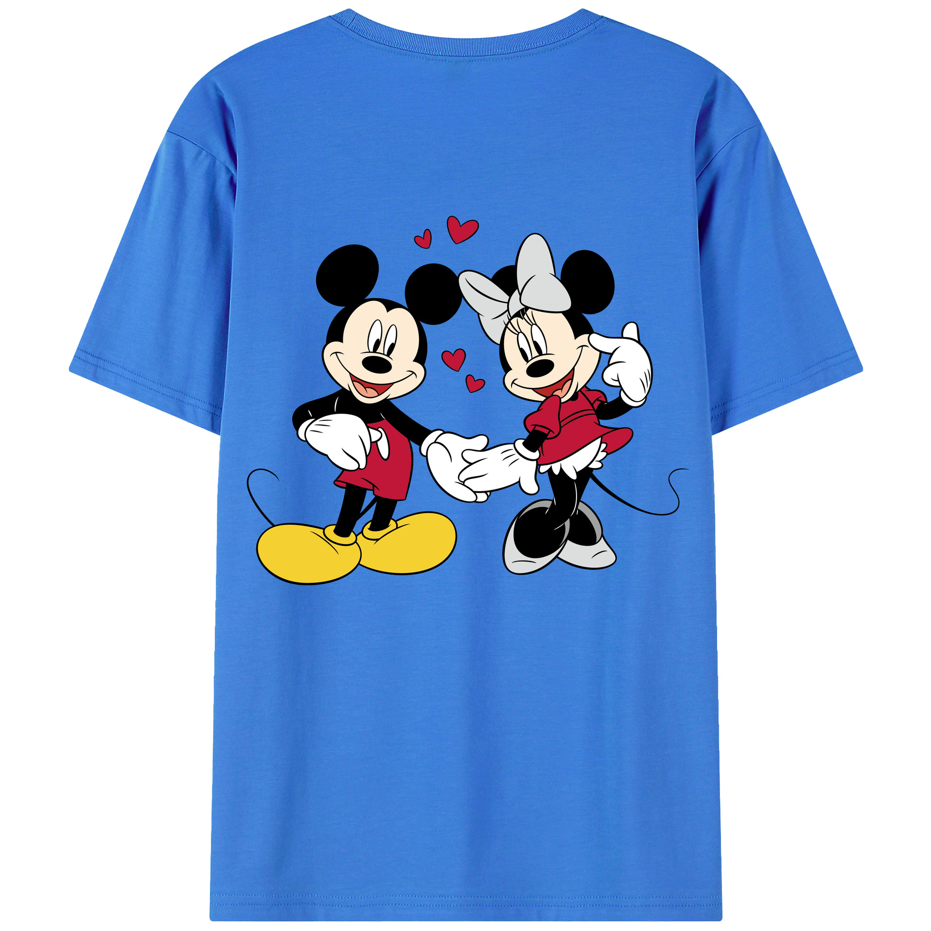 （画像用） ミッキーマウス Mickey Mouse 綿100％半袖Tシャツ（背面プリント）