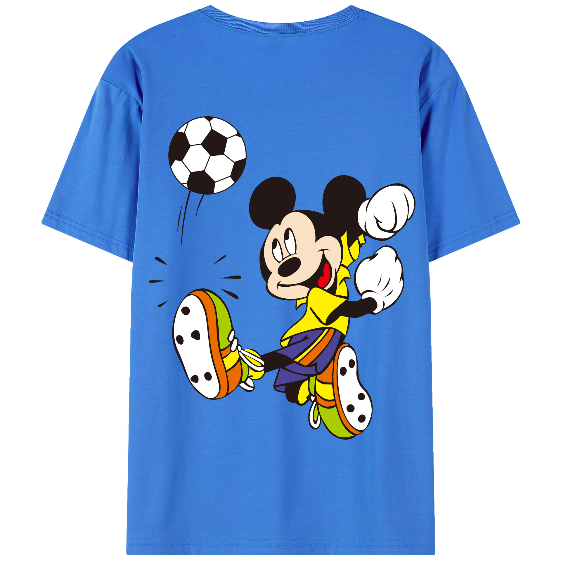 （画像用） ミッキーマウス Mickey Mouse 綿100％半袖Tシャツ（背面プリント）