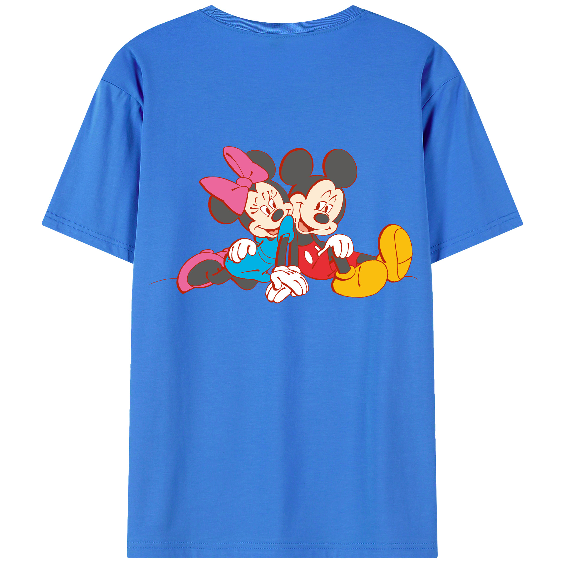 （画像用） ミッキーマウス Mickey Mouse 綿100％半袖Tシャツ（背面プリント）