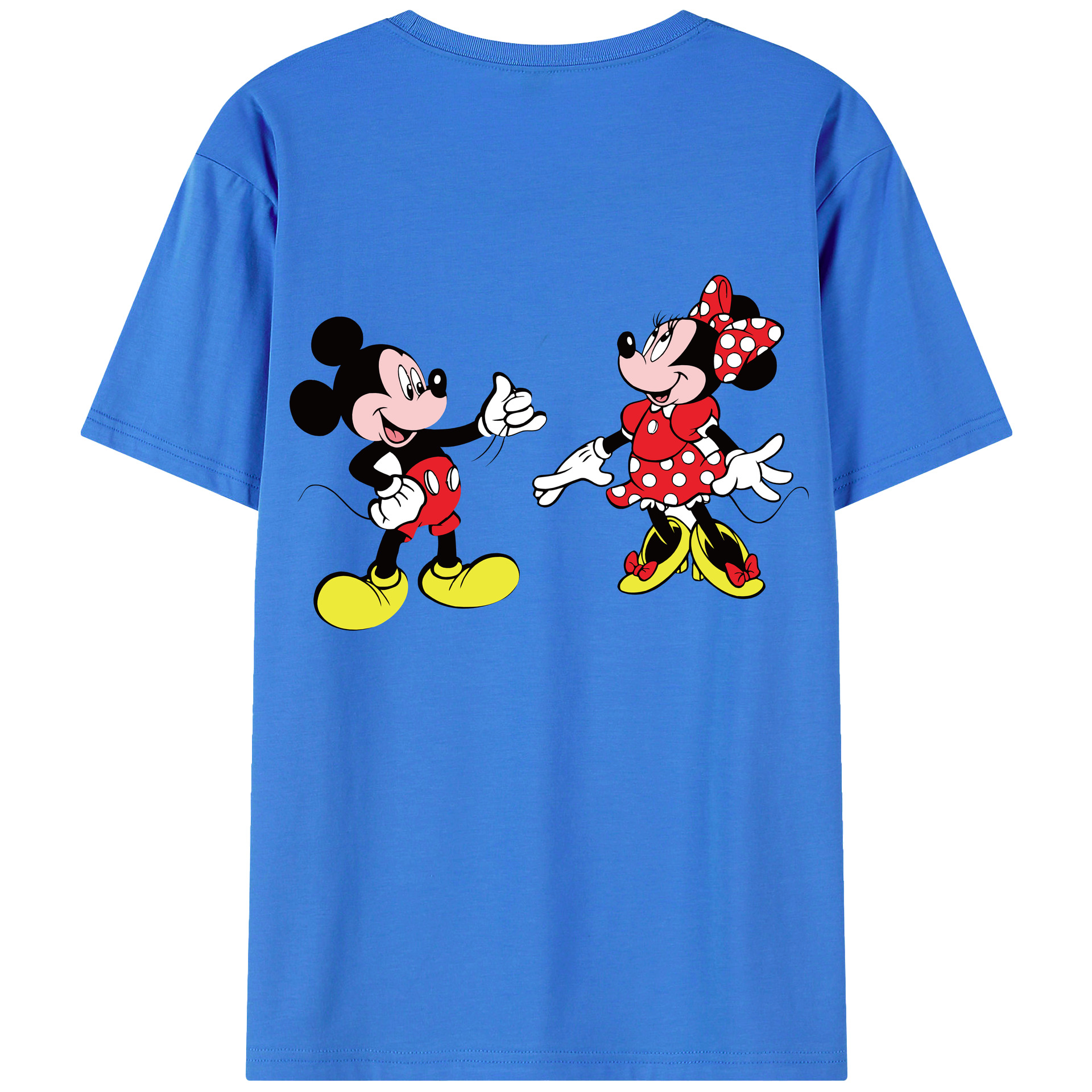 （画像用） ミッキーマウス Mickey Mouse 綿100％半袖Tシャツ（背面プリント）
