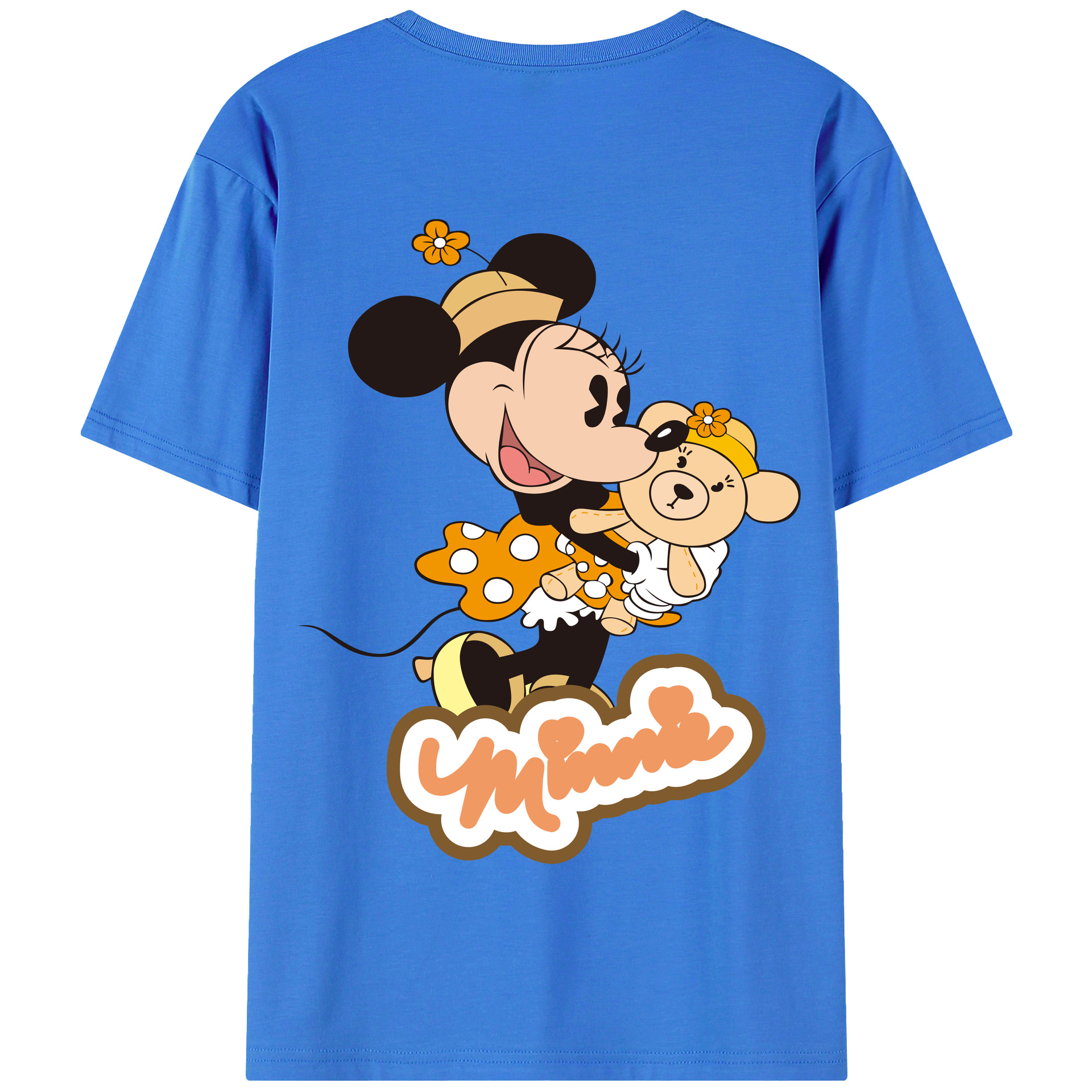 （画像用） ミッキーマウス Mickey Mouse 綿100％半袖Tシャツ（背面プリント）